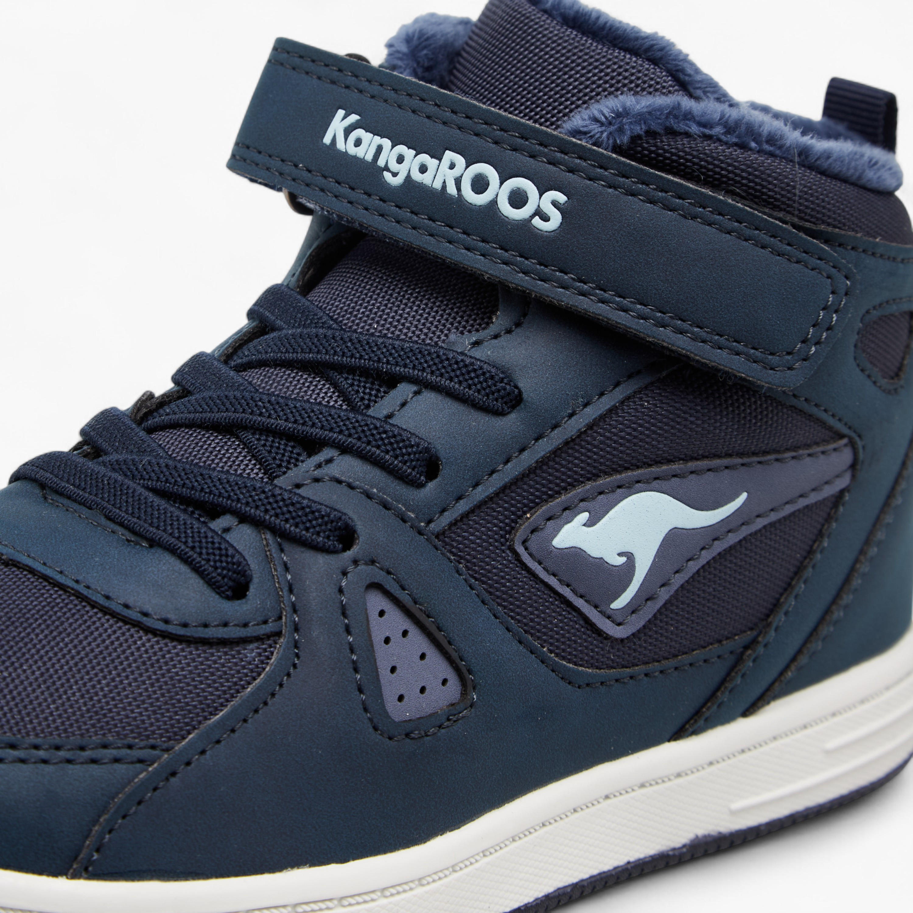 KangaROOS Boys' Panelled High Top Sneakers with Hook and Loop Closure-boys-shoes-sneakers-image-4