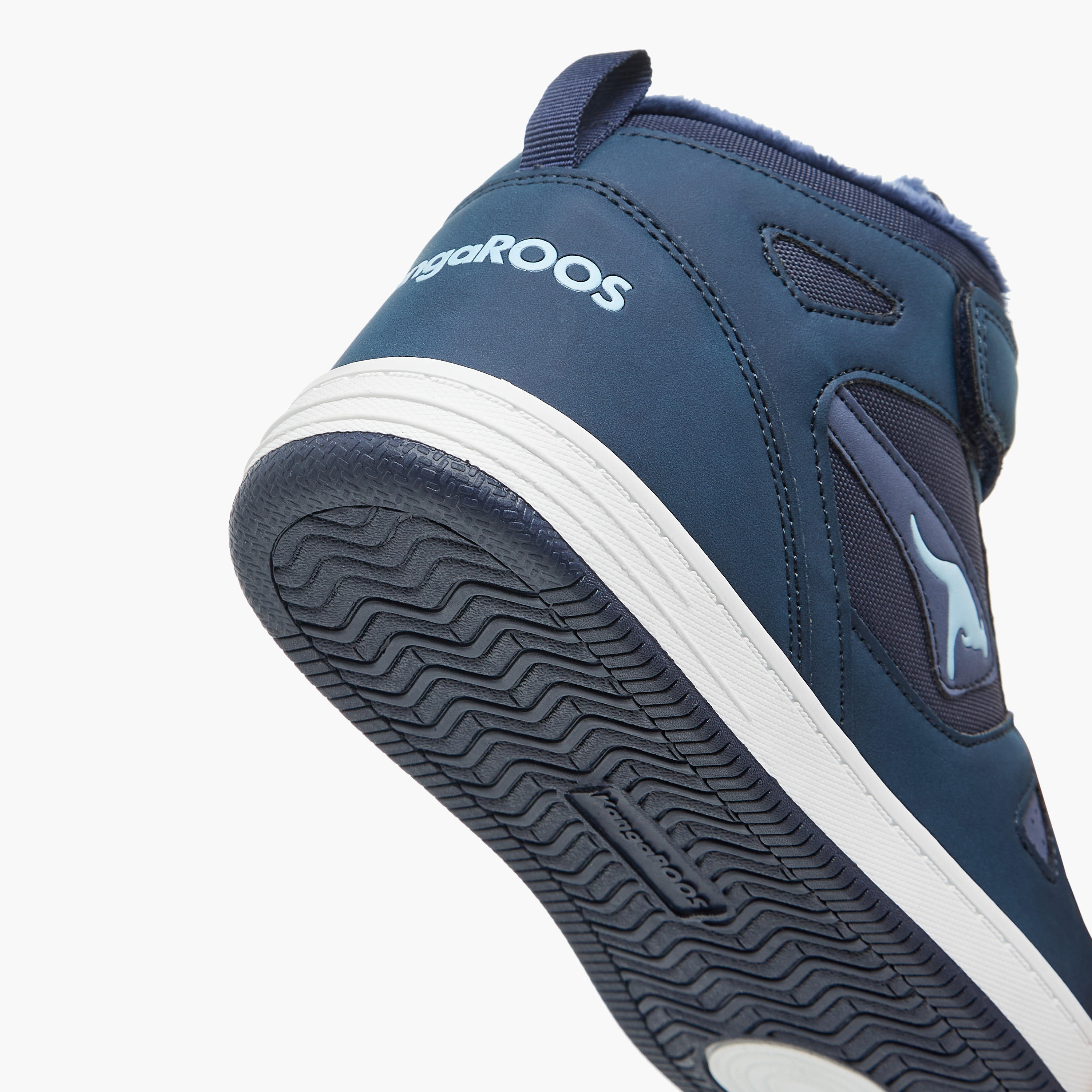 KangaROOS Women's Panelled High Top Sneakers with Hook and Loop Closure-women-shoes-sneakers-image-5