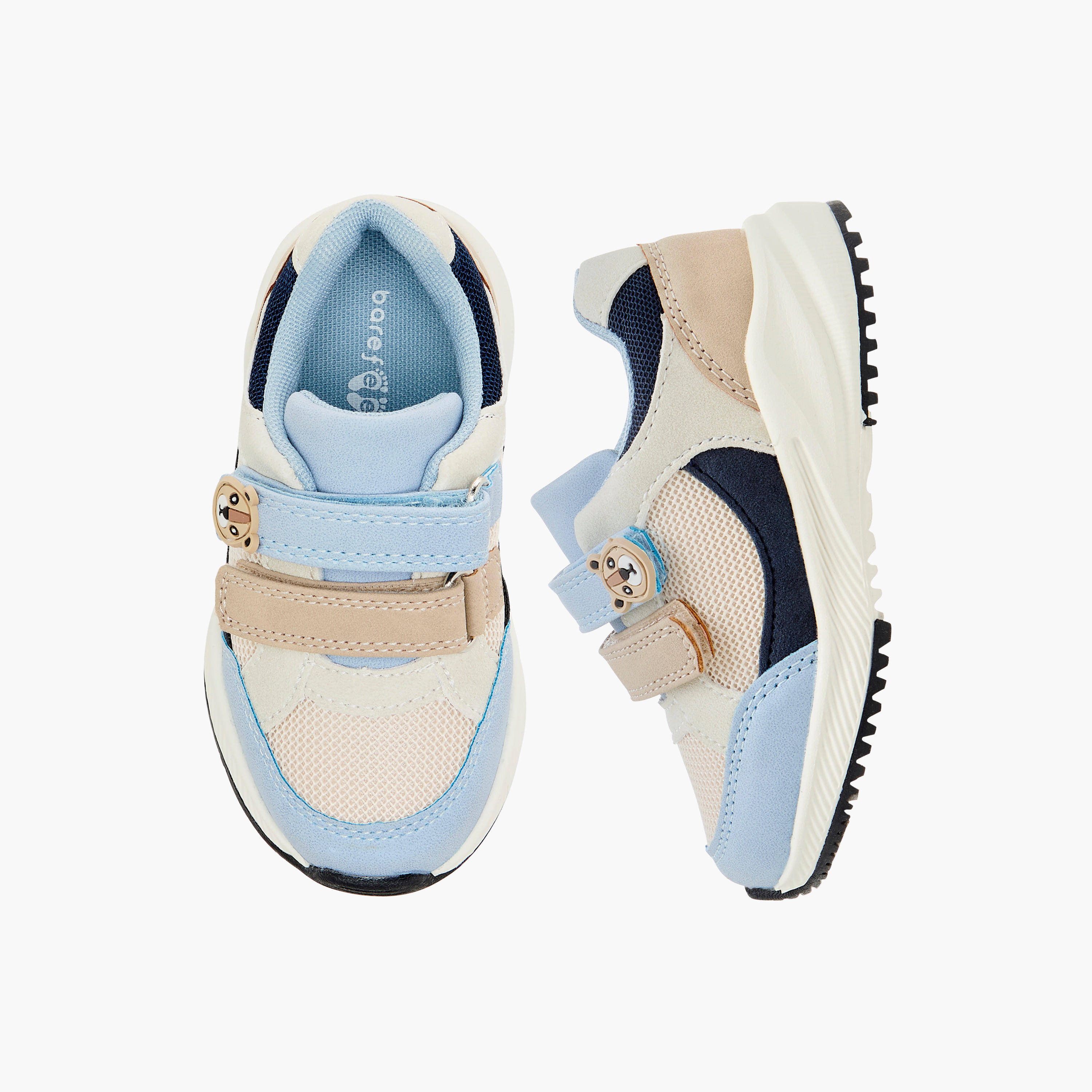 Barefeet Colourblock Sneakers with Hook and Loop Closure-boys-shoes-sneakers-image-1