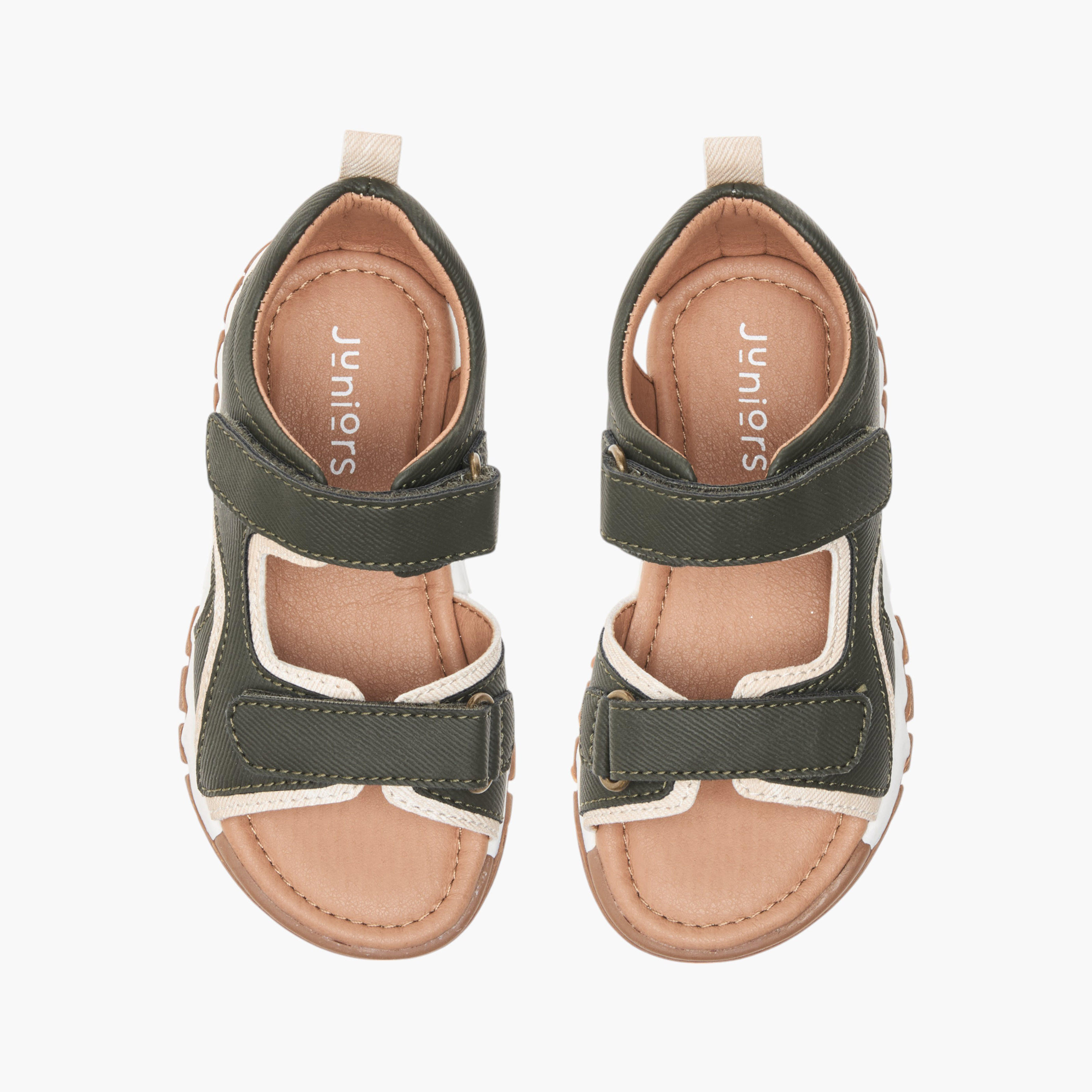 Juniors Stitch Detail Floaters with Hook and Loop Closure-boys-shoes-sandals-image-1