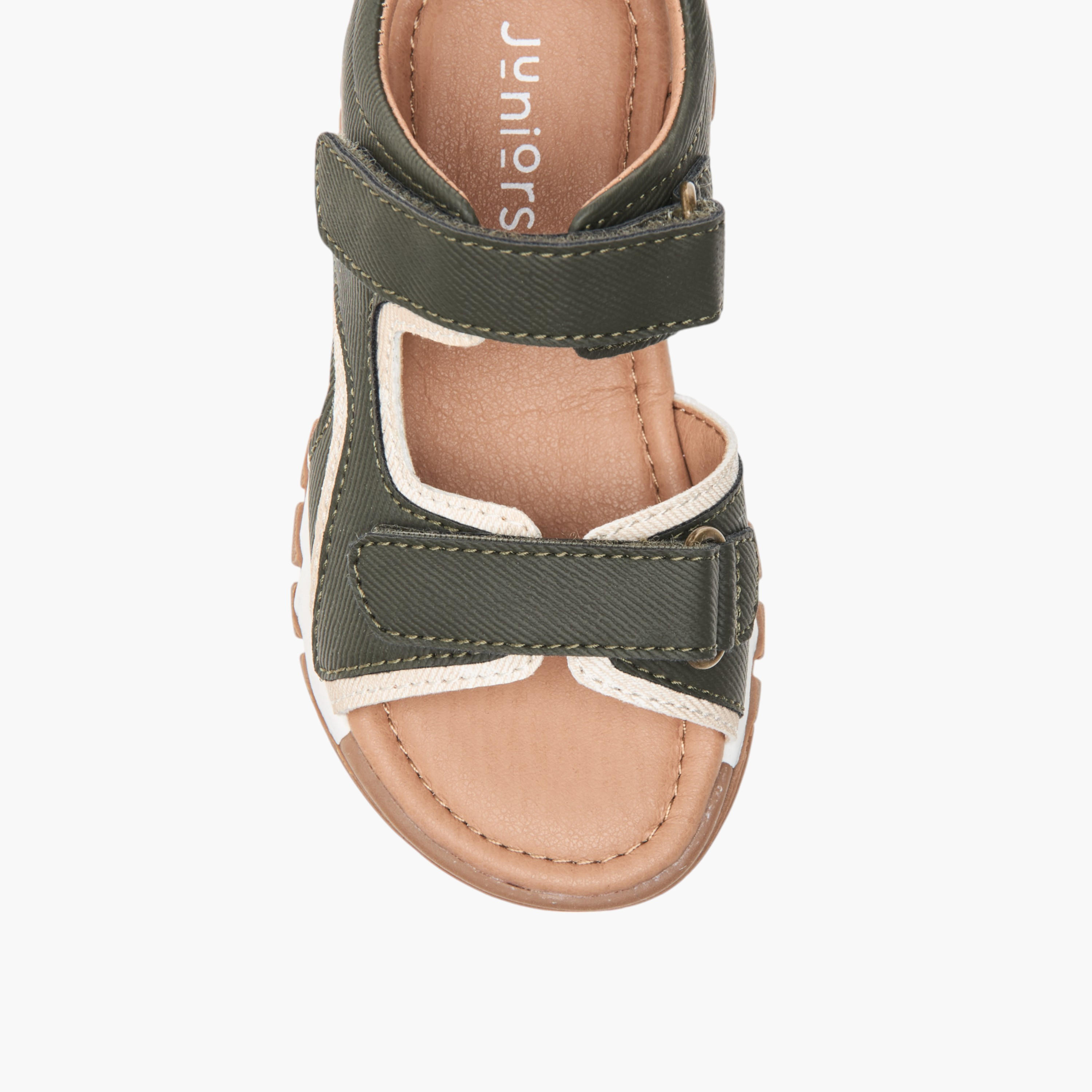 Juniors Stitch Detail Floaters with Hook and Loop Closure-boys-shoes-sandals-image-3