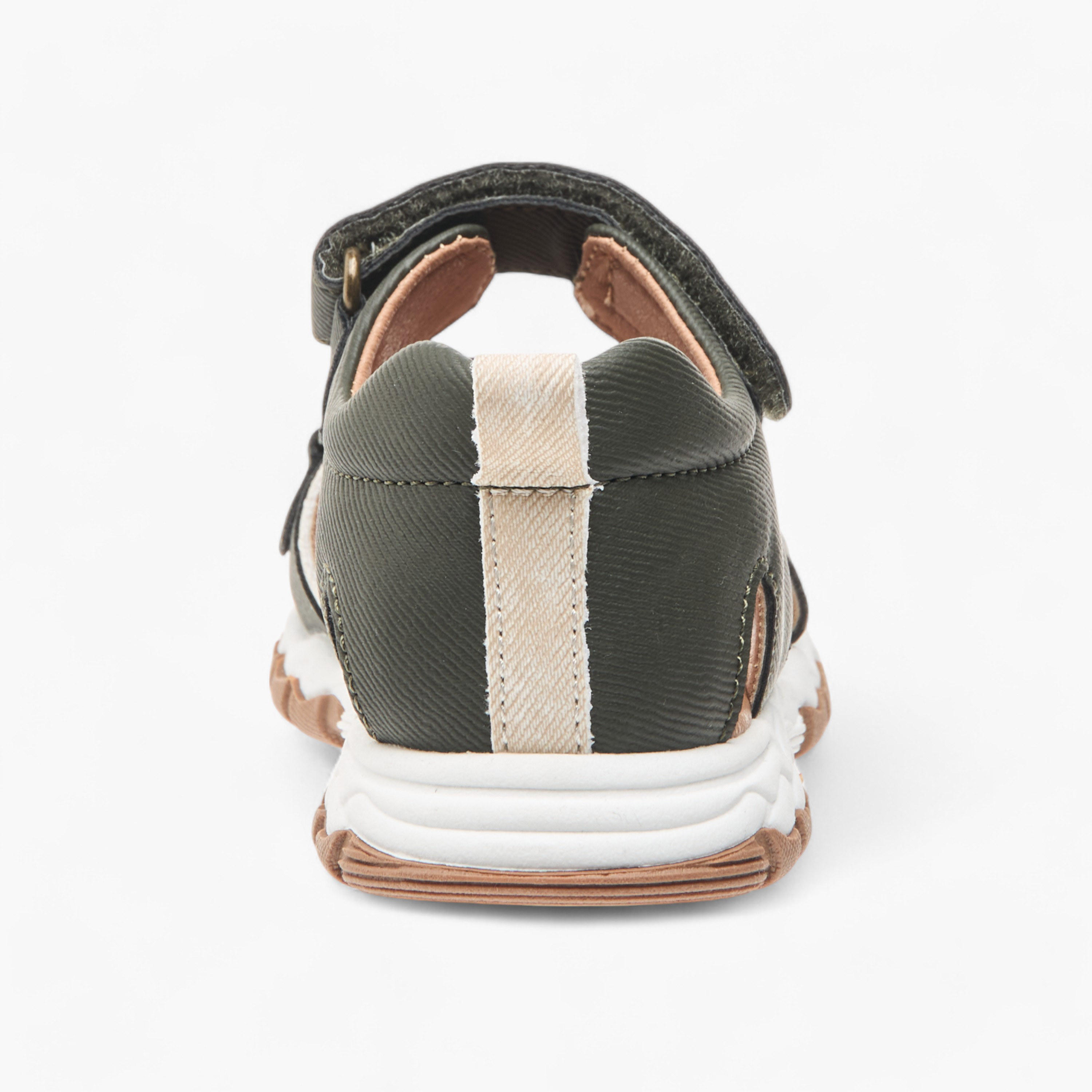 Juniors Stitch Detail Floaters with Hook and Loop Closure-boys-shoes-sandals-image-4