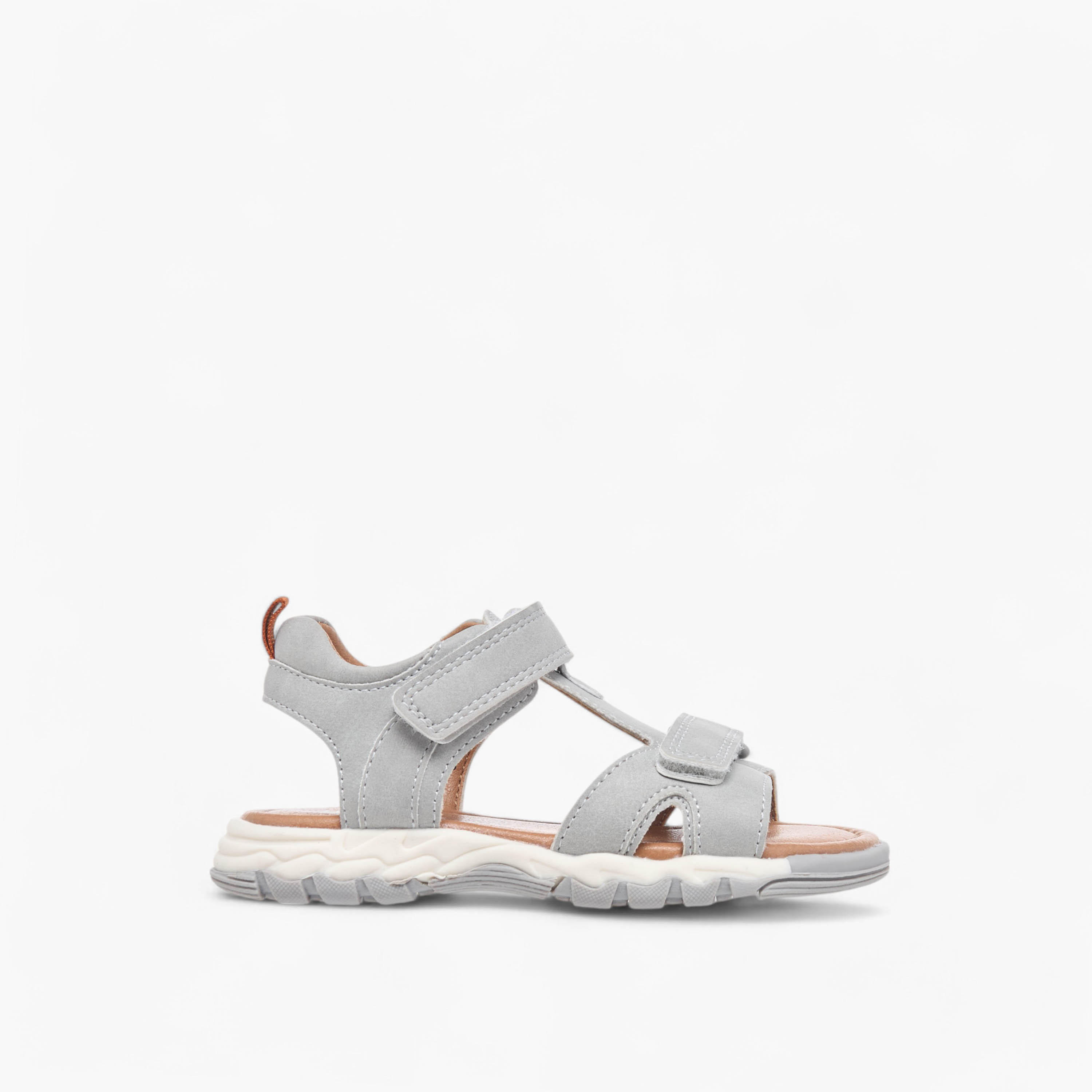 Juniors Boys Stitch Detail Floaters with Hook and Loop Closure-boys-shoes-sandals-image-2