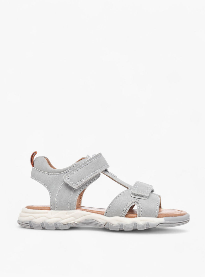 Juniors Boys Stitch Detail Floaters with Hook and Loop Closure-boys-shoes-sandals-image-2
