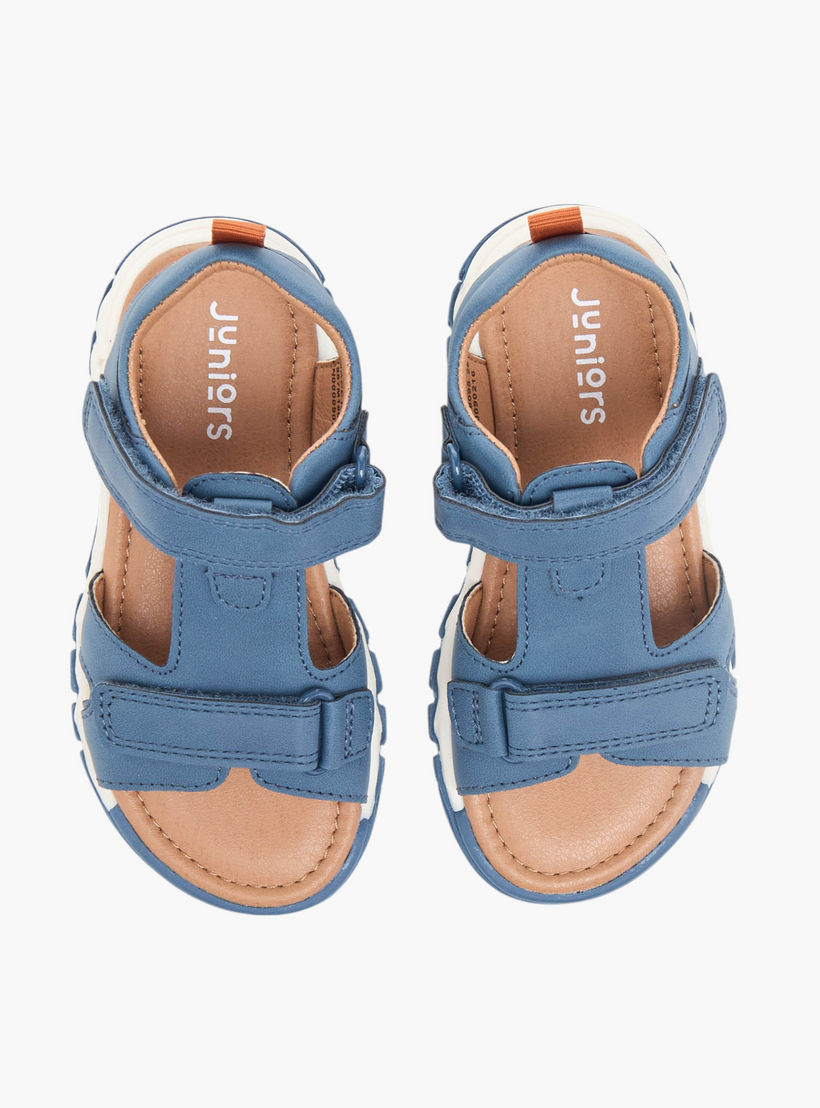 Juniors Boys Stitch Detail Floaters with Hook and Loop Closure-boys-shoes-sandals-image-1