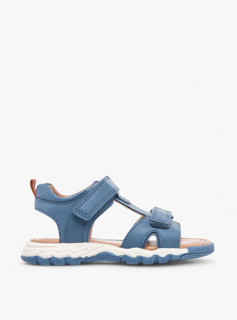 Juniors Boys Stitch Detail Floaters with Hook and Loop Closure-boys-shoes-sandals-image-2
