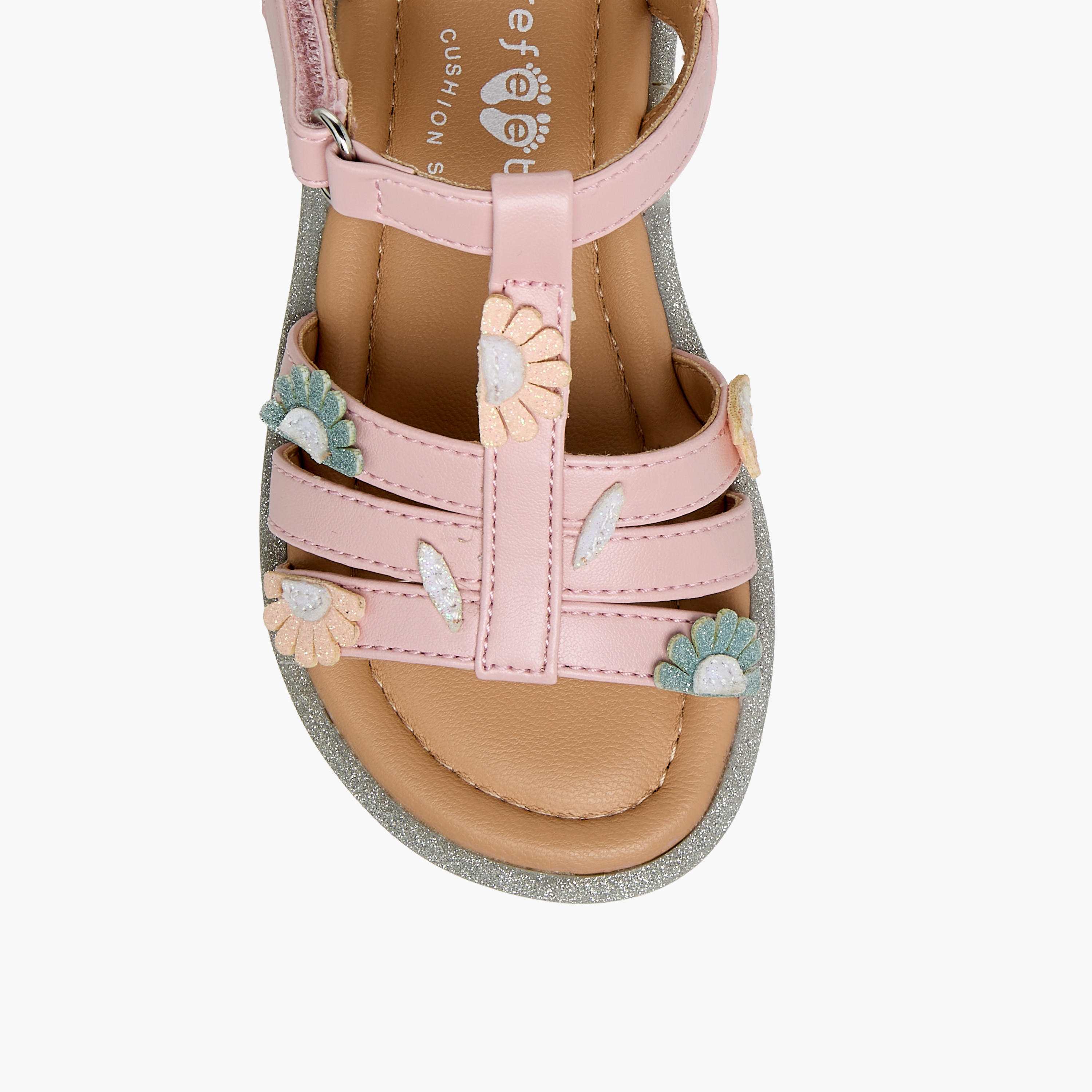 Barefeet Girls Hook and Loop Strap Sandals-girls-shoes-sandals-image-3