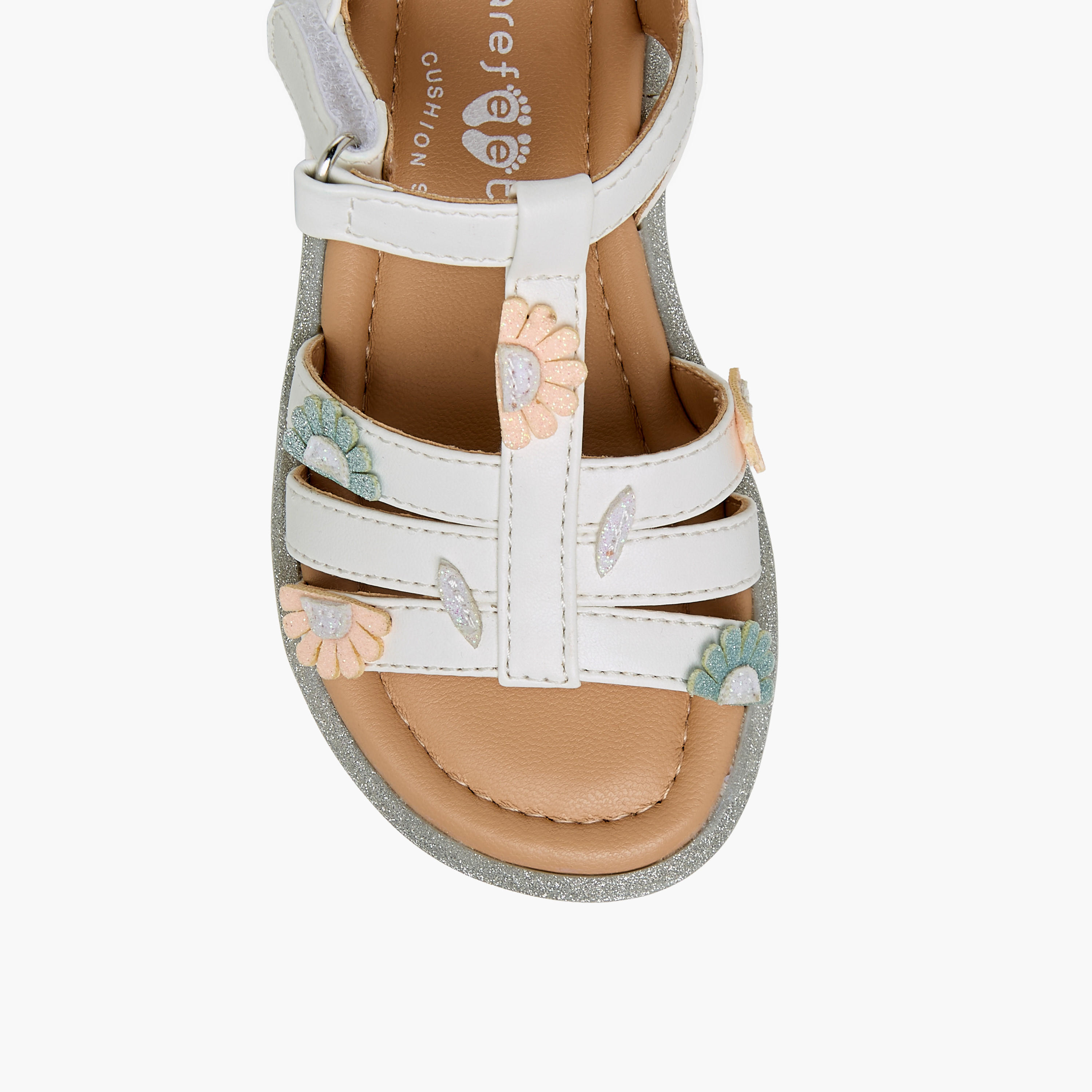 Barefeet Girls Hook and Loop Strap Sandals-girls-shoes-sandals-image-3