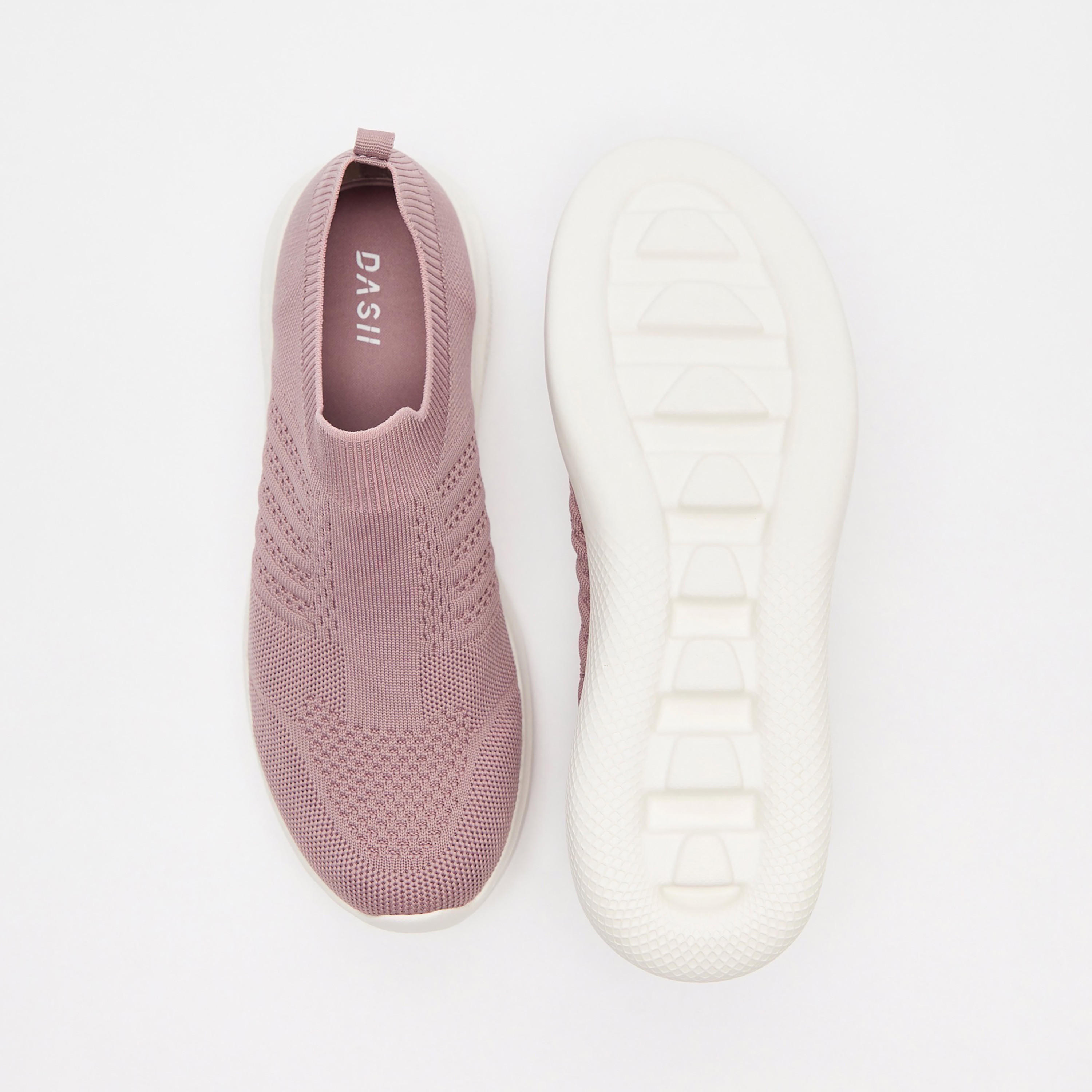 Dash Women's Textured Slip-On Lightweight Sports Shoes with Cushioning-women-shoes-sneakers-image-5
