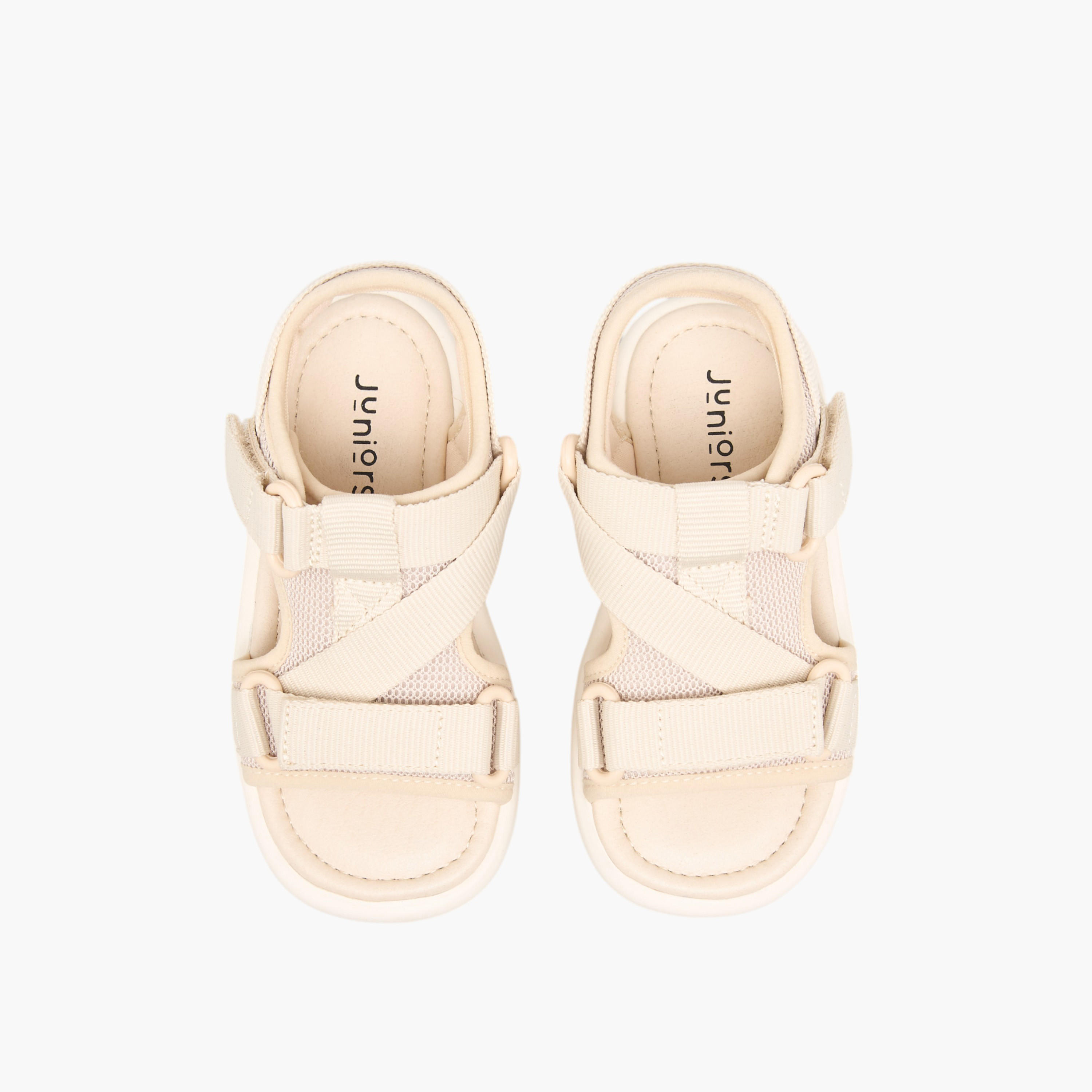 صندل مسطح بارز الملمس بشريط إغلاق لاصق من جونيورز-boys-shoes-sandals-image-1