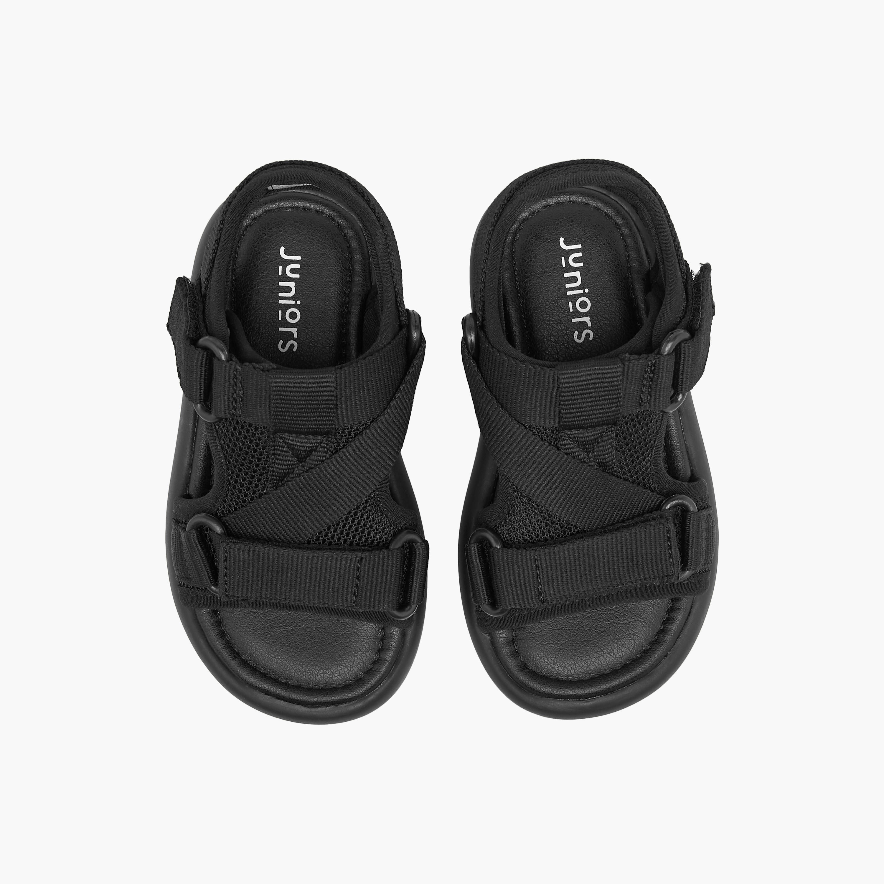 صندل مسطح بارز الملمس بشريط إغلاق لاصق من جونيورز-boys-shoes-sandals-image-1