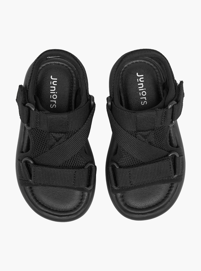 صندل مسطح بارز الملمس بشريط إغلاق لاصق من جونيورز-boys-shoes-sandals-image-1