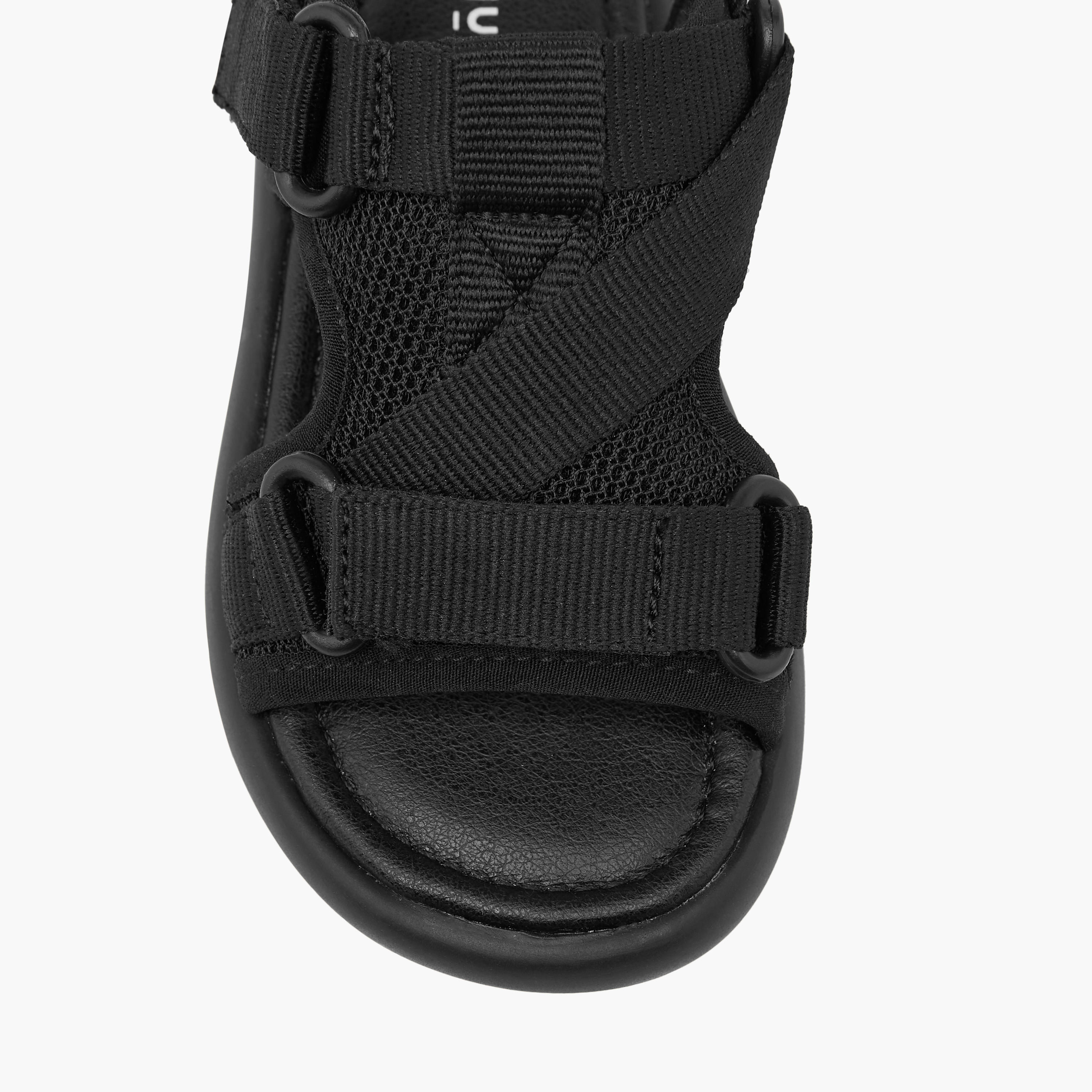 صندل مسطح بارز الملمس بشريط إغلاق لاصق من جونيورز-boys-shoes-sandals-image-4