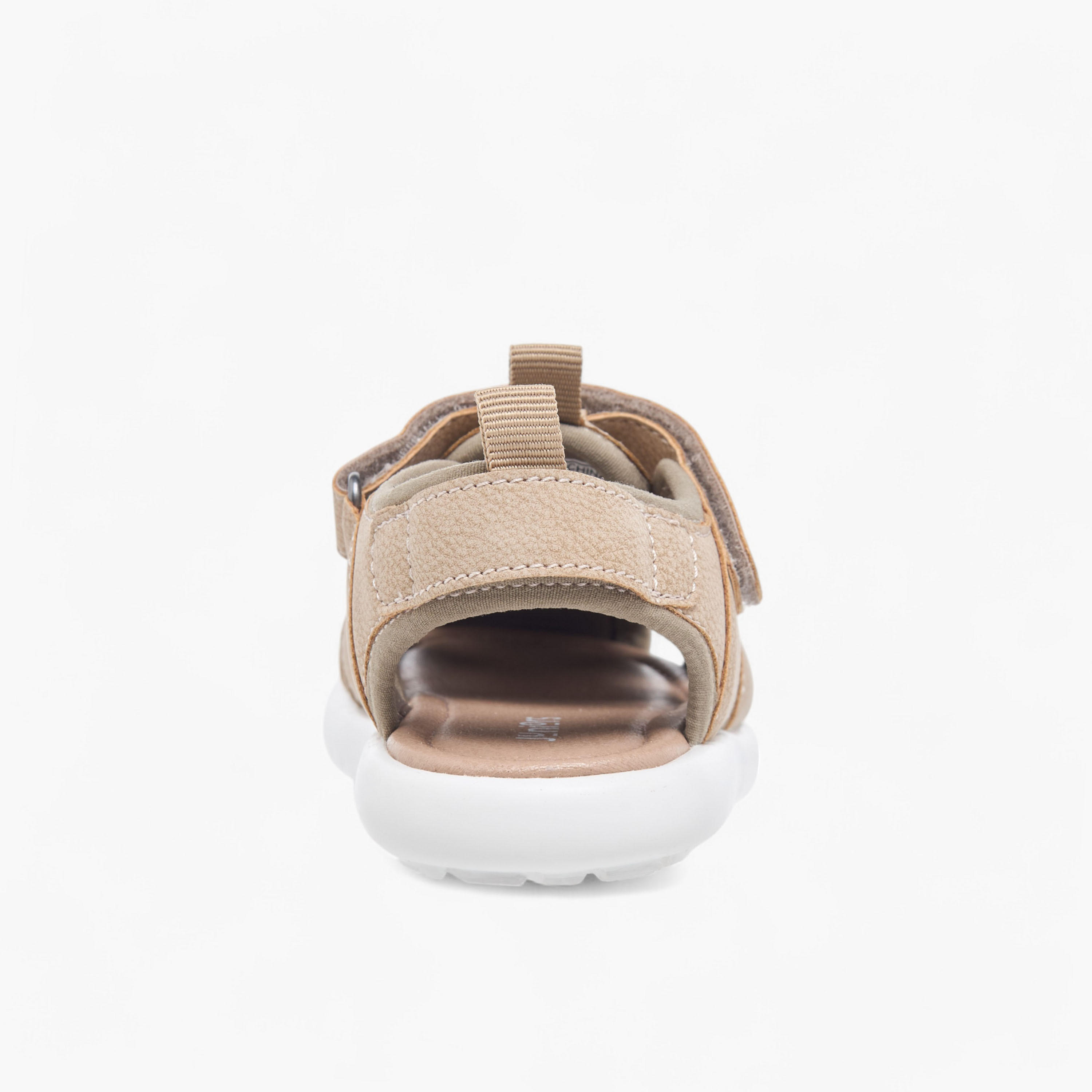 Juniors Textured Fisherman Sandals with Hook and Loop Closure-boys-shoes-sandals-image-4