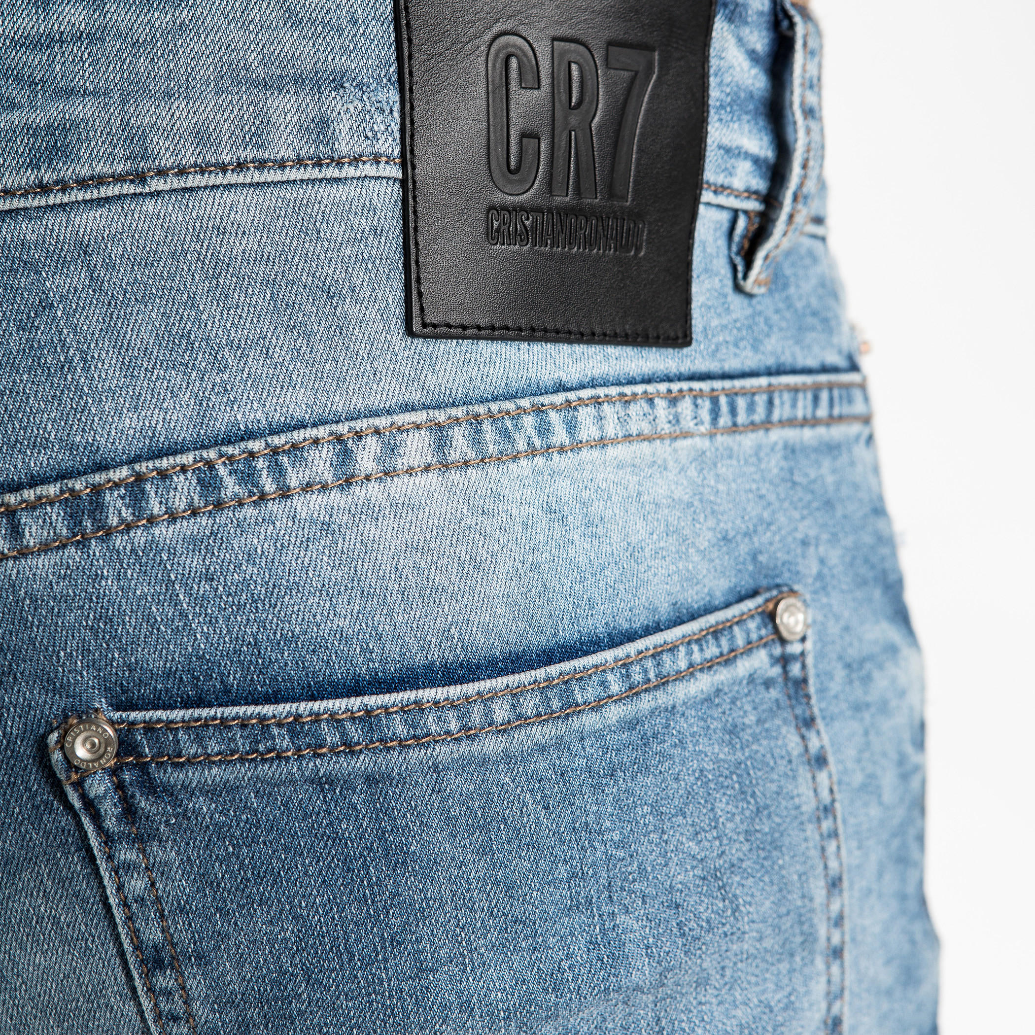CR7 CRISTIANO RONALDO Full Length Jeans with Pocket Detail-men-clothing-bottoms-jeans-image-7