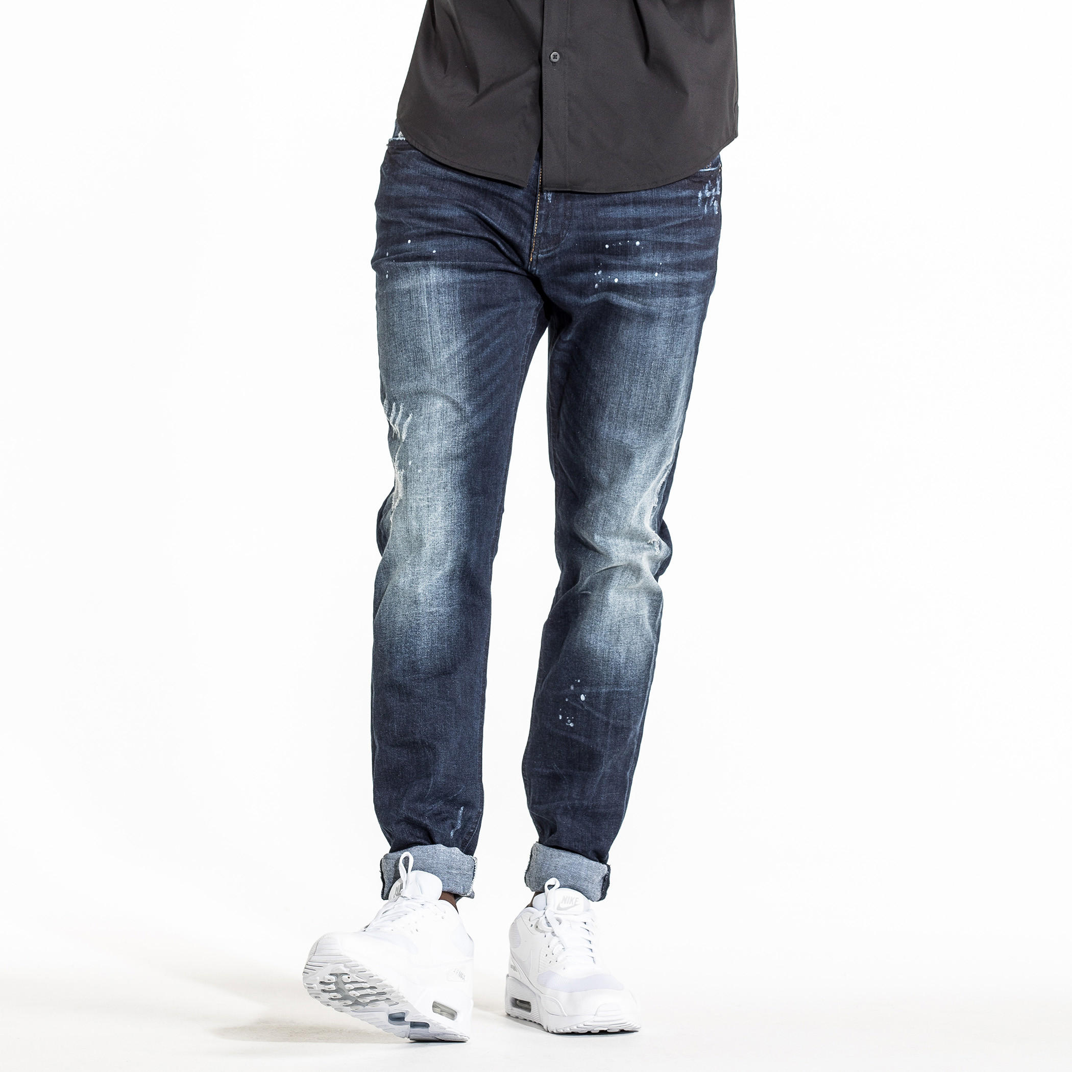 بنطال جينز طويل بتصميم ممزق وزر إغلاق وجيوب-men-clothing-bottoms-jeans-image-1