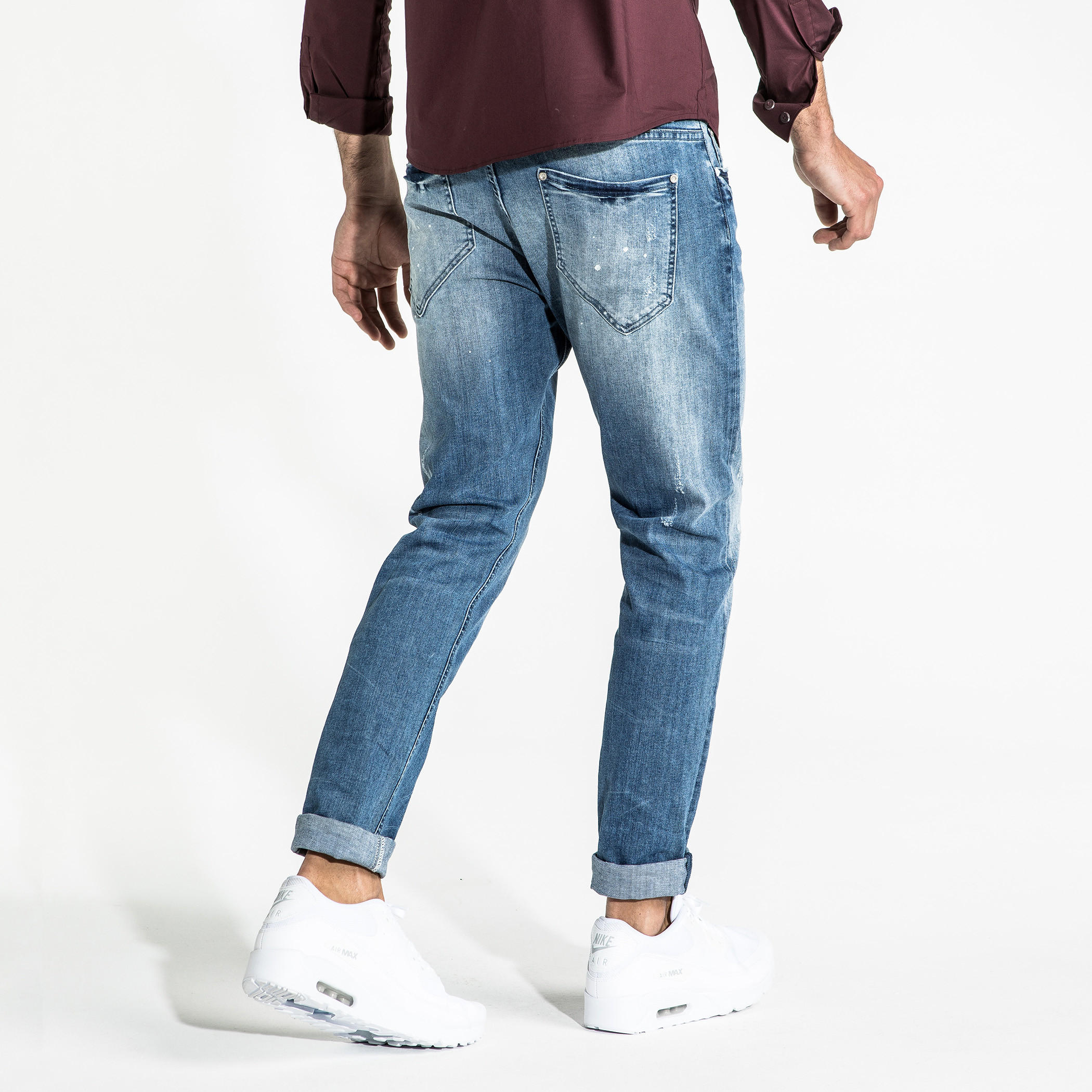 بنطال جينز طويل بتصميم ممزق وجيوب-men-clothing-bottoms-jeans-image-3