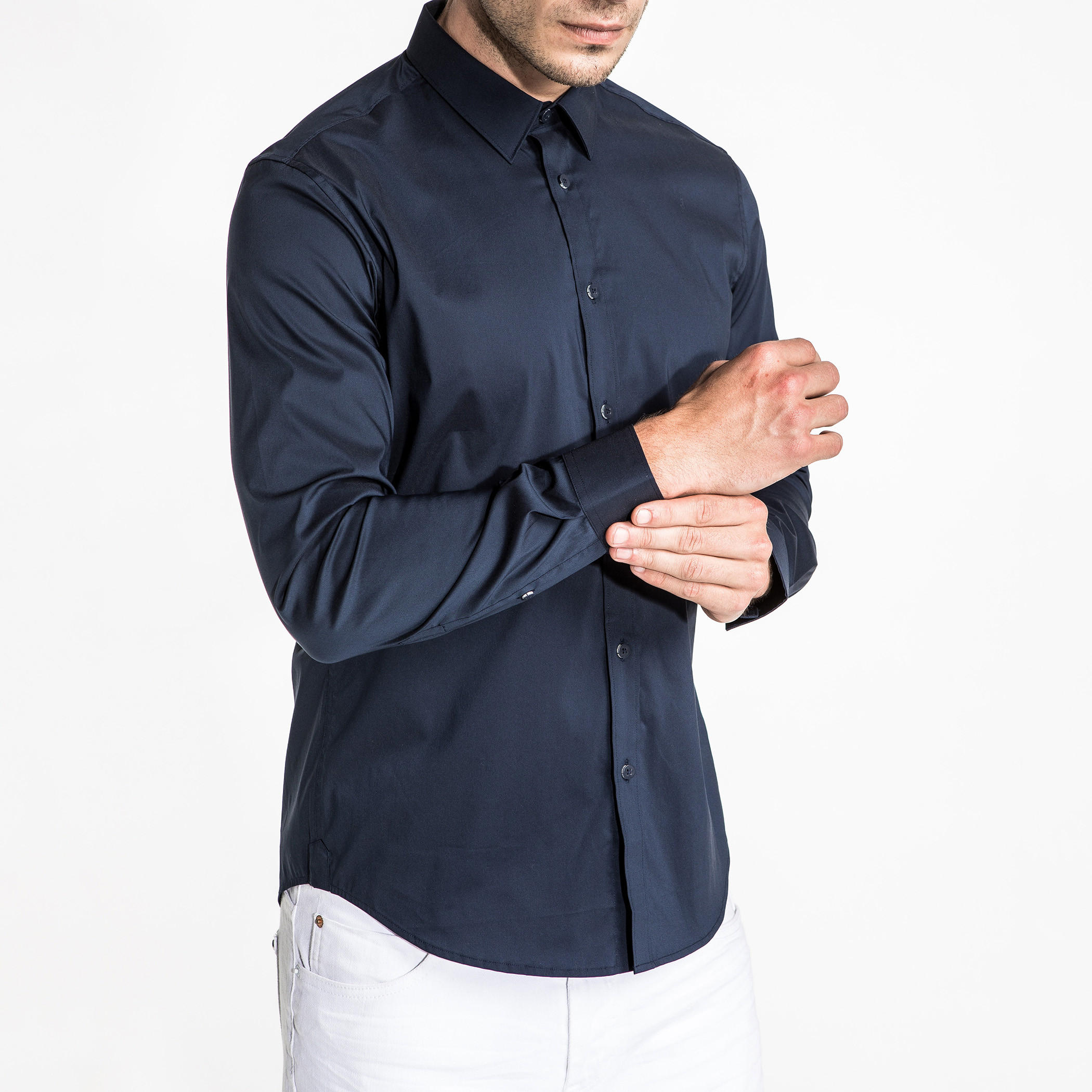 قميص بأكمام طويلة ووصلة أزرار كاملة-men-clothing-shirts-image-4
