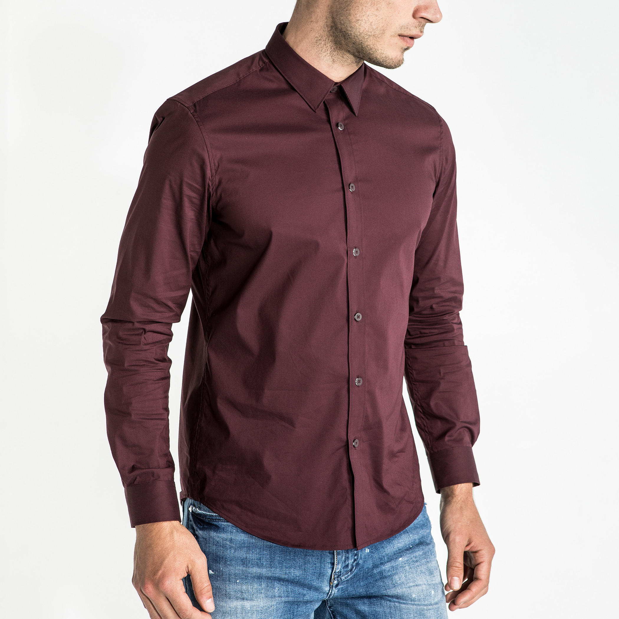 قميص بأكمام طويلة ووصلة أزرار كاملة-men-clothing-shirts-image-2