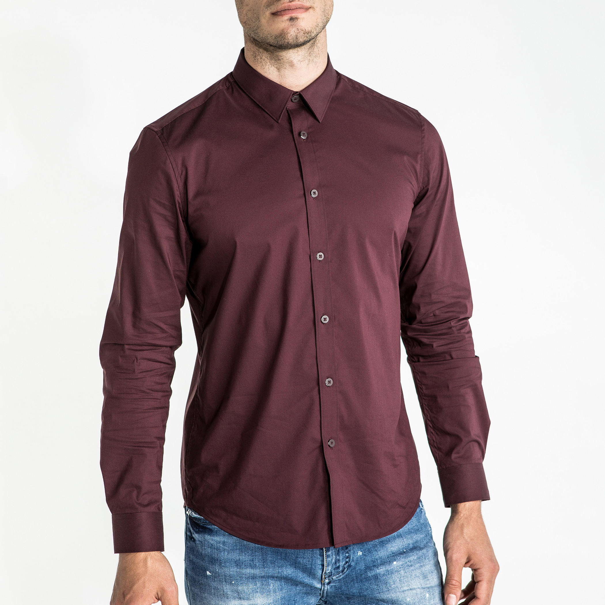 قميص بأكمام طويلة ووصلة أزرار كاملة-men-clothing-shirts-image-3