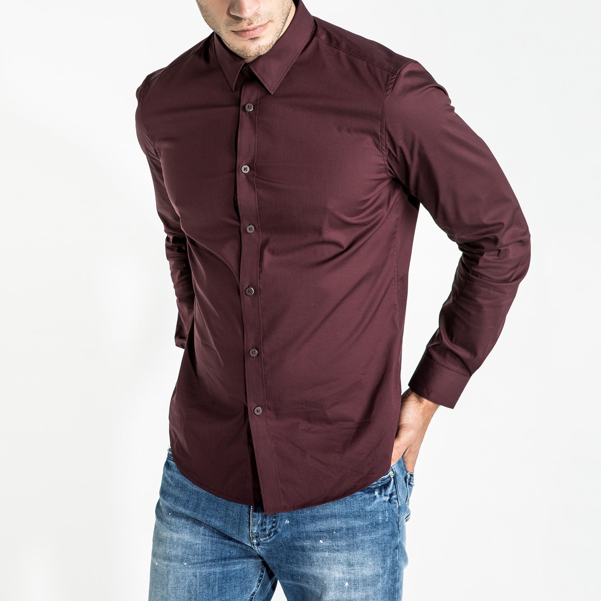 قميص بأكمام طويلة ووصلة أزرار كاملة-men-clothing-shirts-image-4