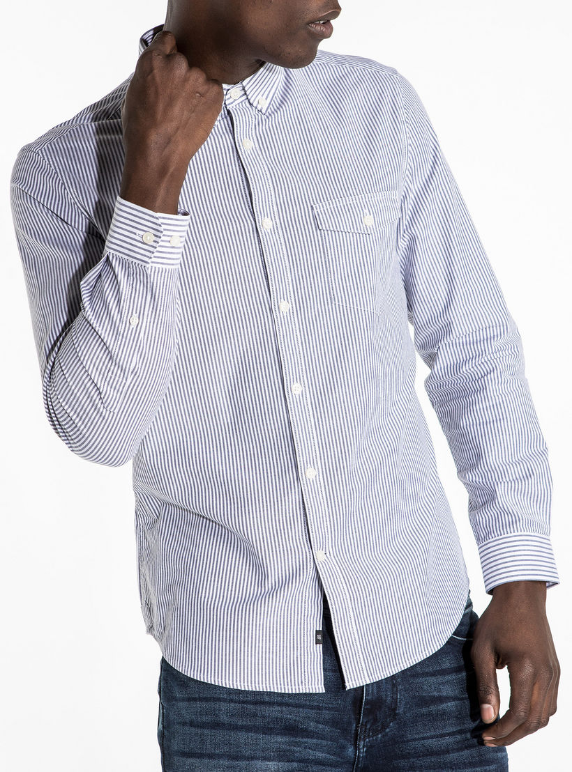 قميص مقلّم بأكمام طويلة وأزرار-men-clothing-shirts-image-2