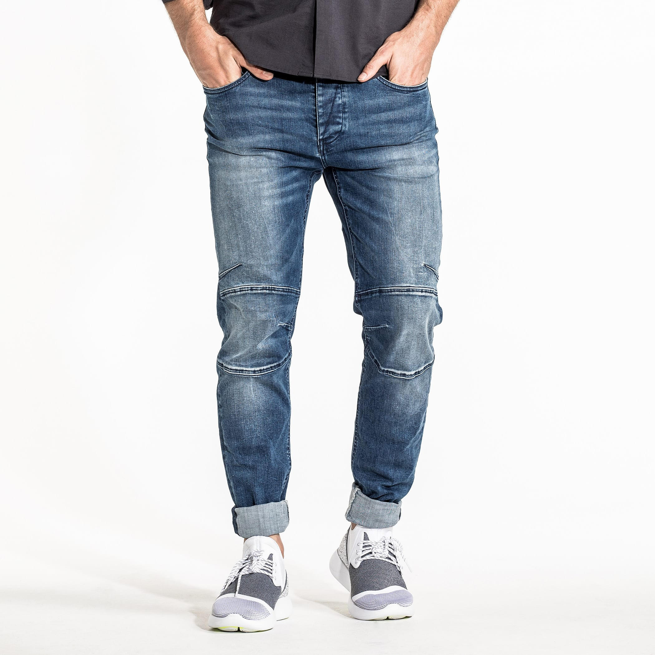 Full Length Distressed Jeans with Pocket Detail-men-clothing-bottoms-jeans-image-1