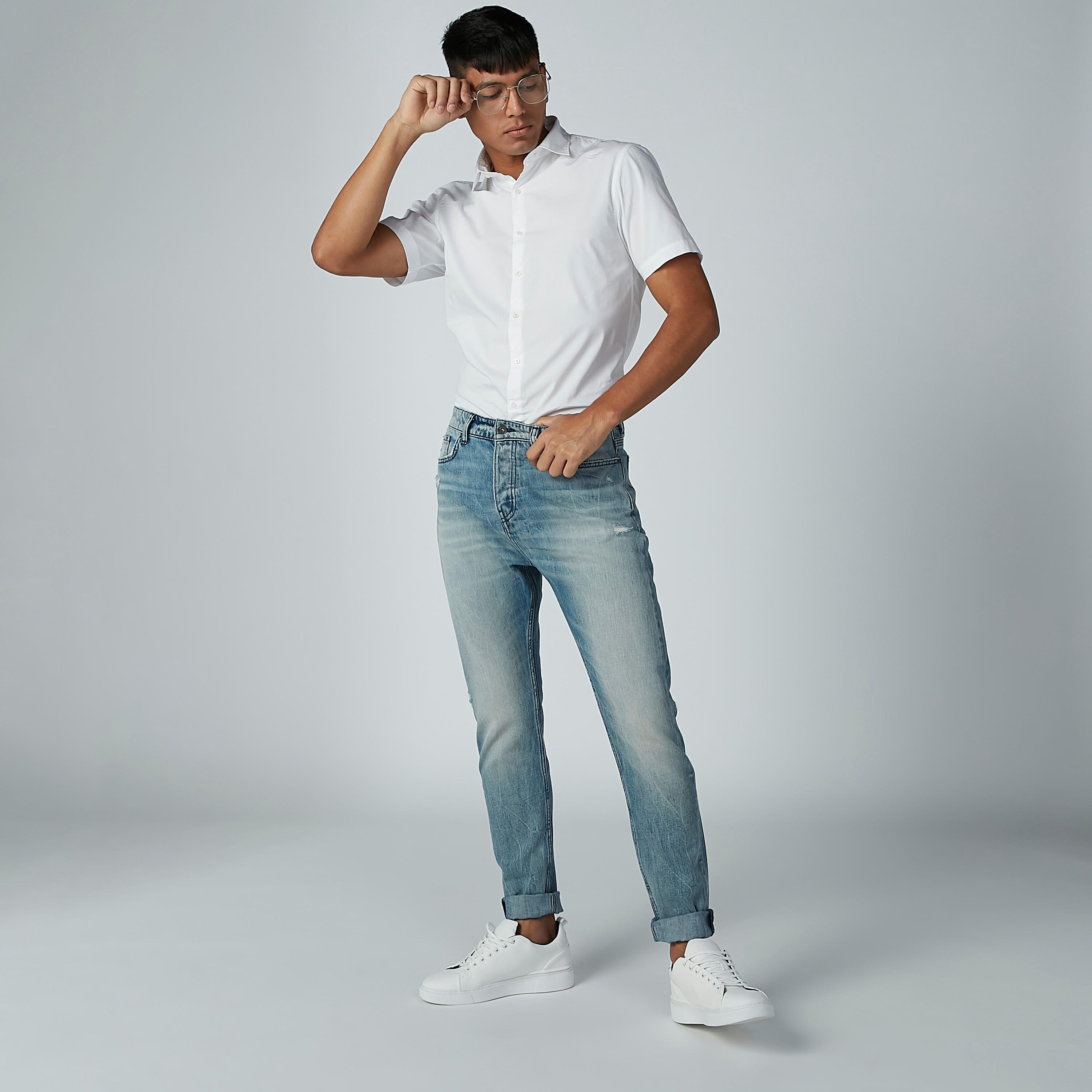 CR7 Distressed Jeans with Pocket Detail-men-clothing-bottoms-jeans-image-1