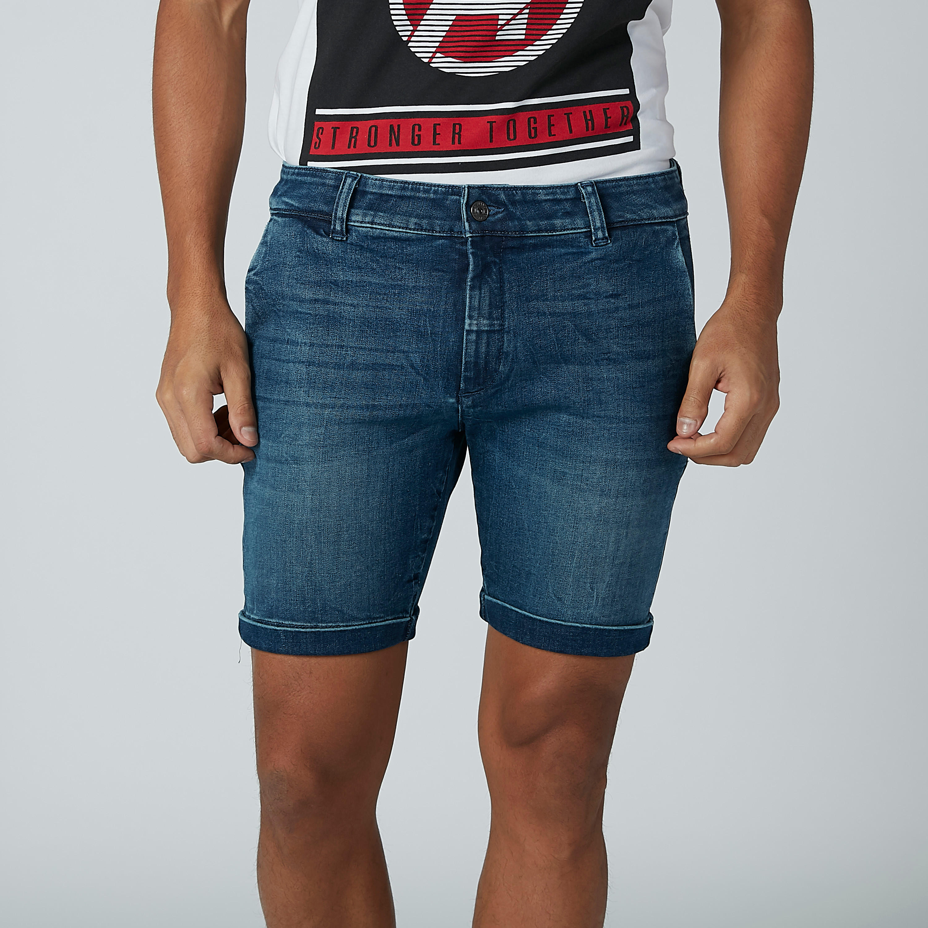 CR7 Pocket Detail Denim Shorts-men-clothing-bottoms-shorts-image-1