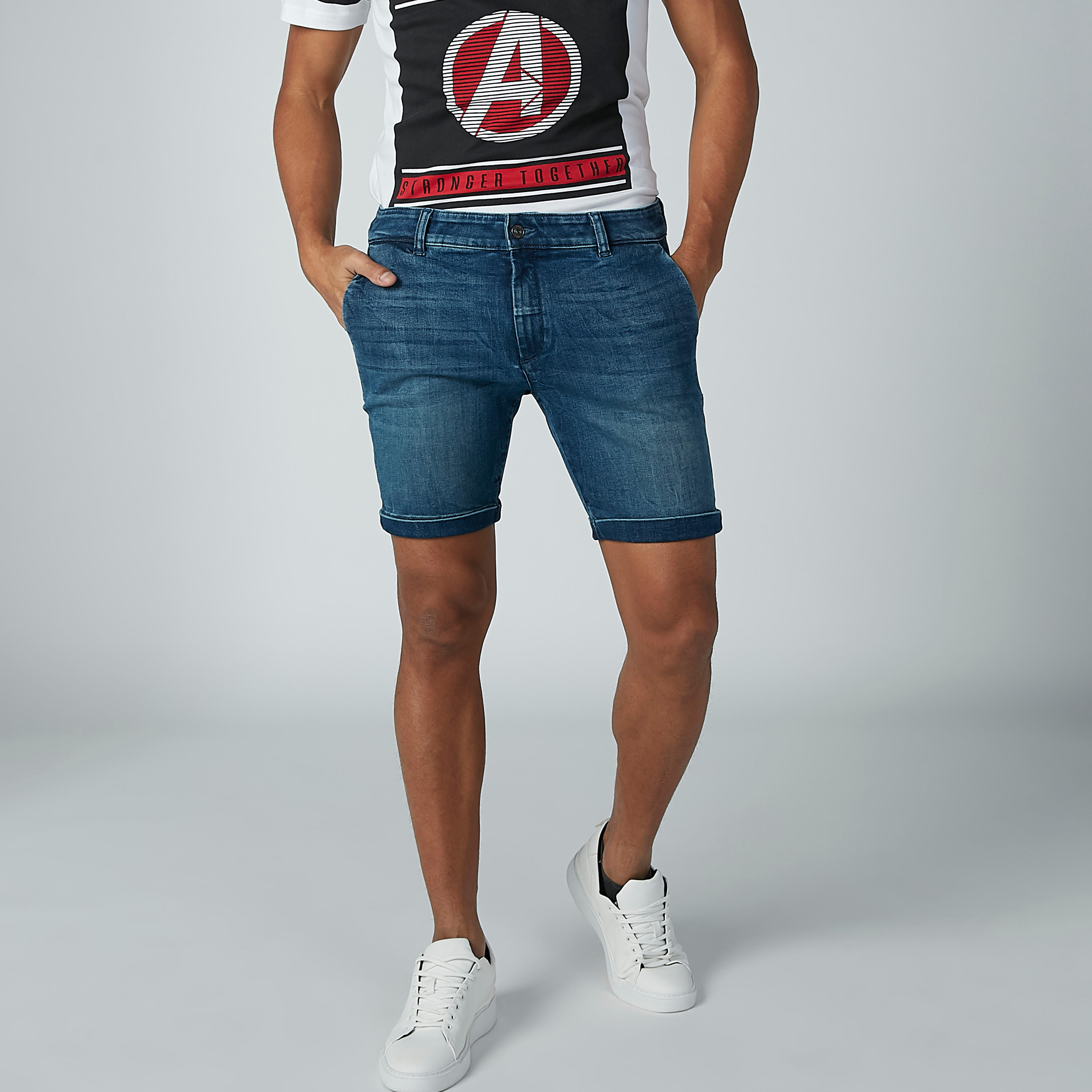 CR7 Pocket Detail Denim Shorts-men-clothing-bottoms-shorts-image-5