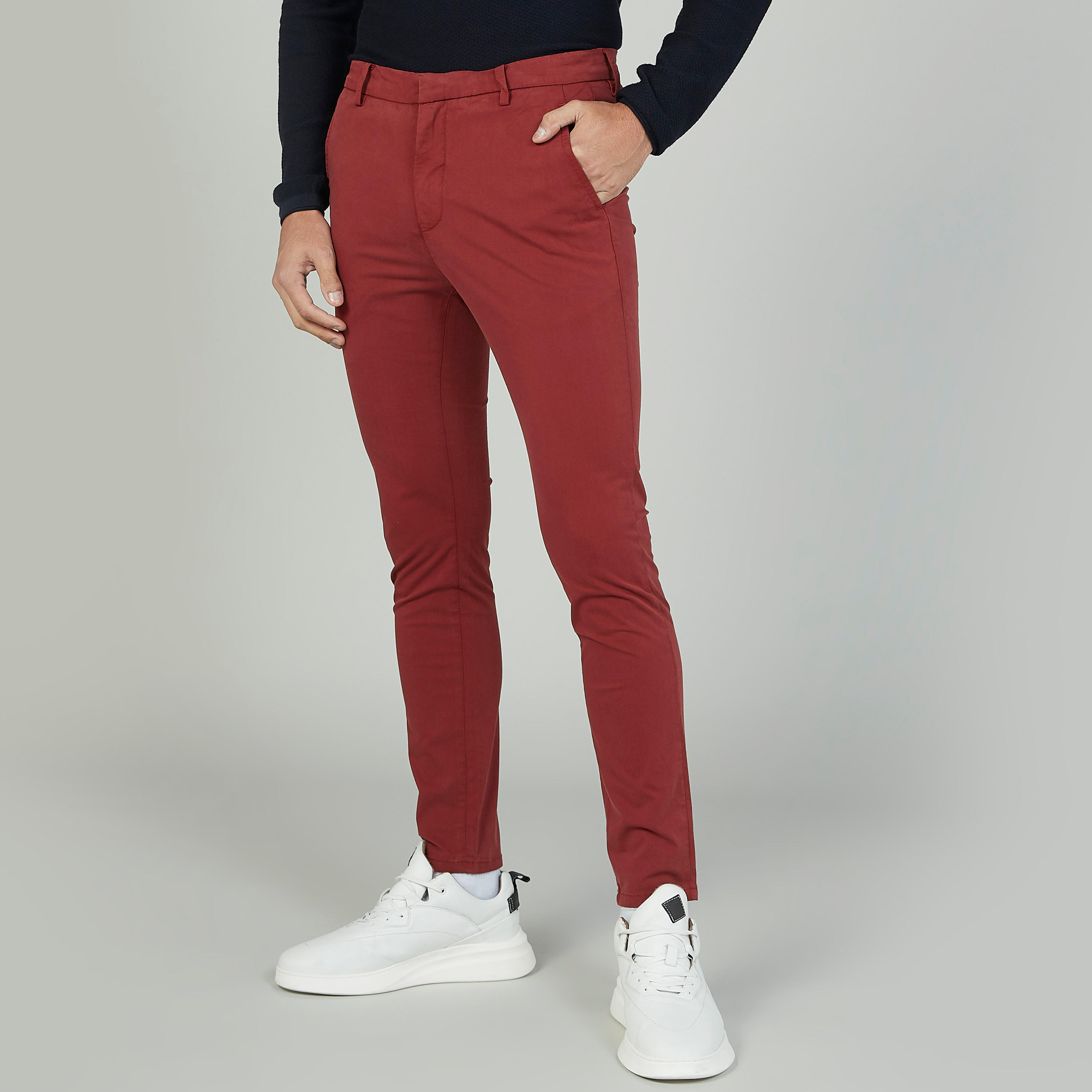 بنطلون سادة بجيوب وعراوي-men-clothing-bottoms-trousersandchinos-trousers-image-1