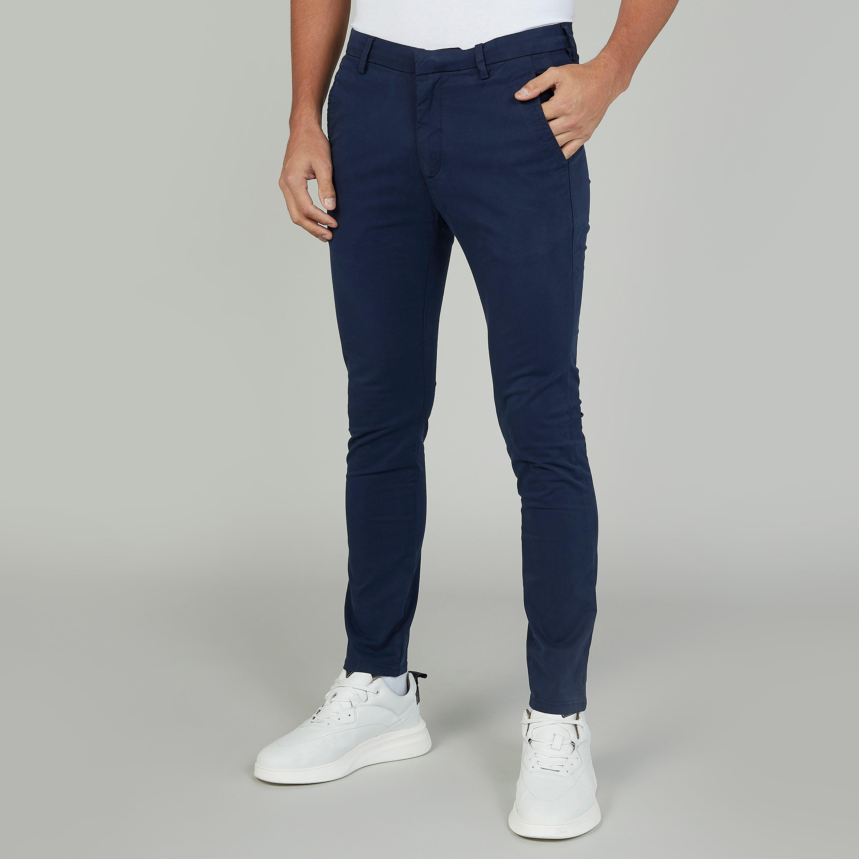 بنطلون سادة بجيوب وحلقات للحزام-men-clothing-bottoms-trousersandchinos-trousers-image-1
