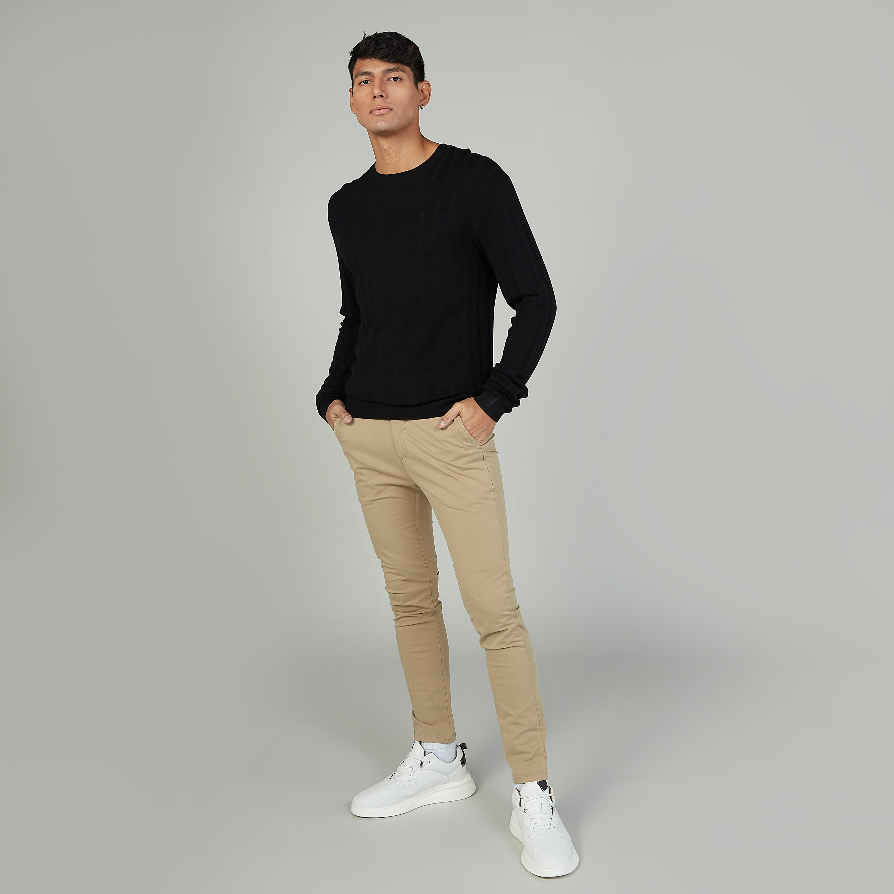 كنزة بارزة الملمس بحواف مضلّعة-men-clothing-sweatersandpullovers-image-2
