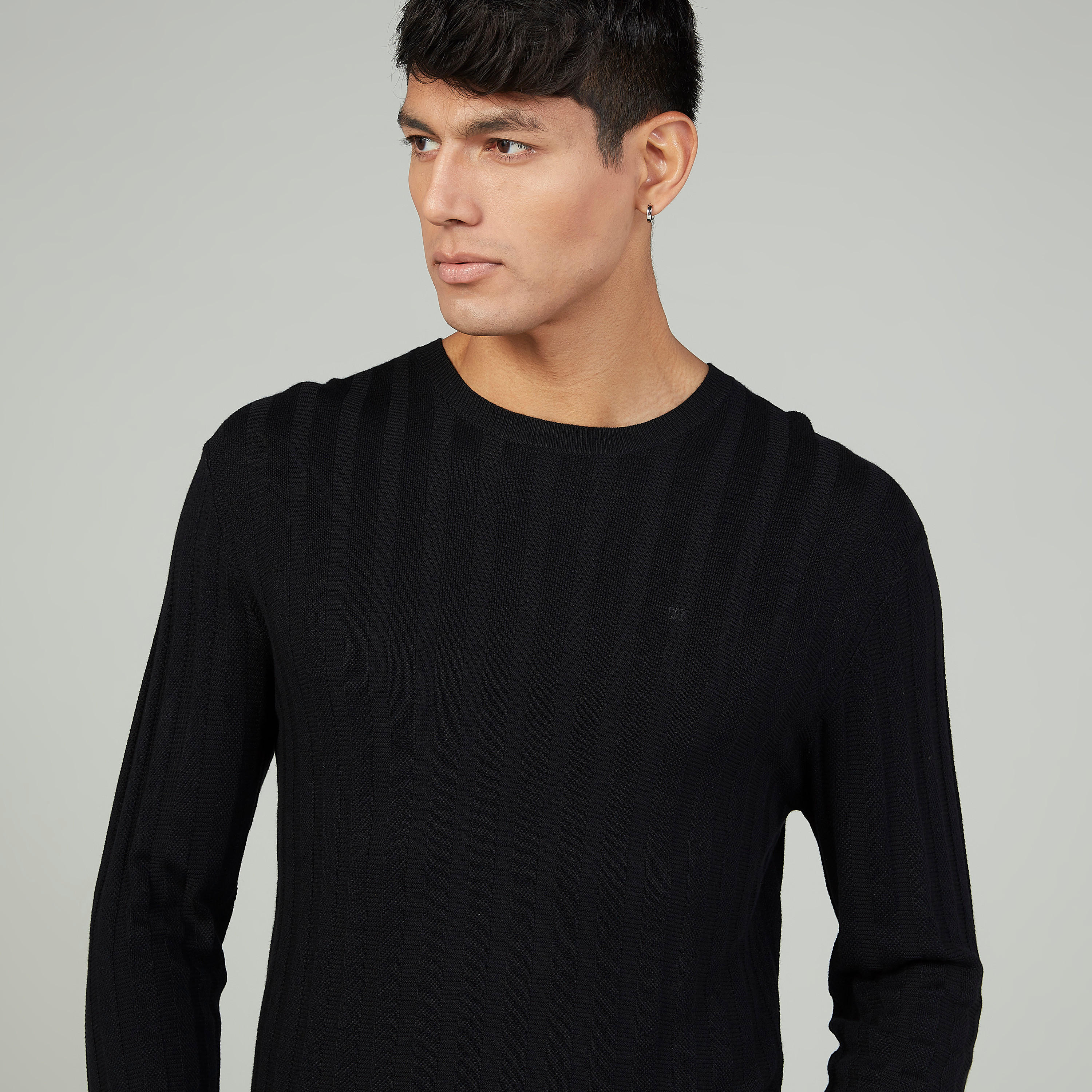 كنزة بارزة الملمس بحواف مضلّعة-men-clothing-sweatersandpullovers-image-3