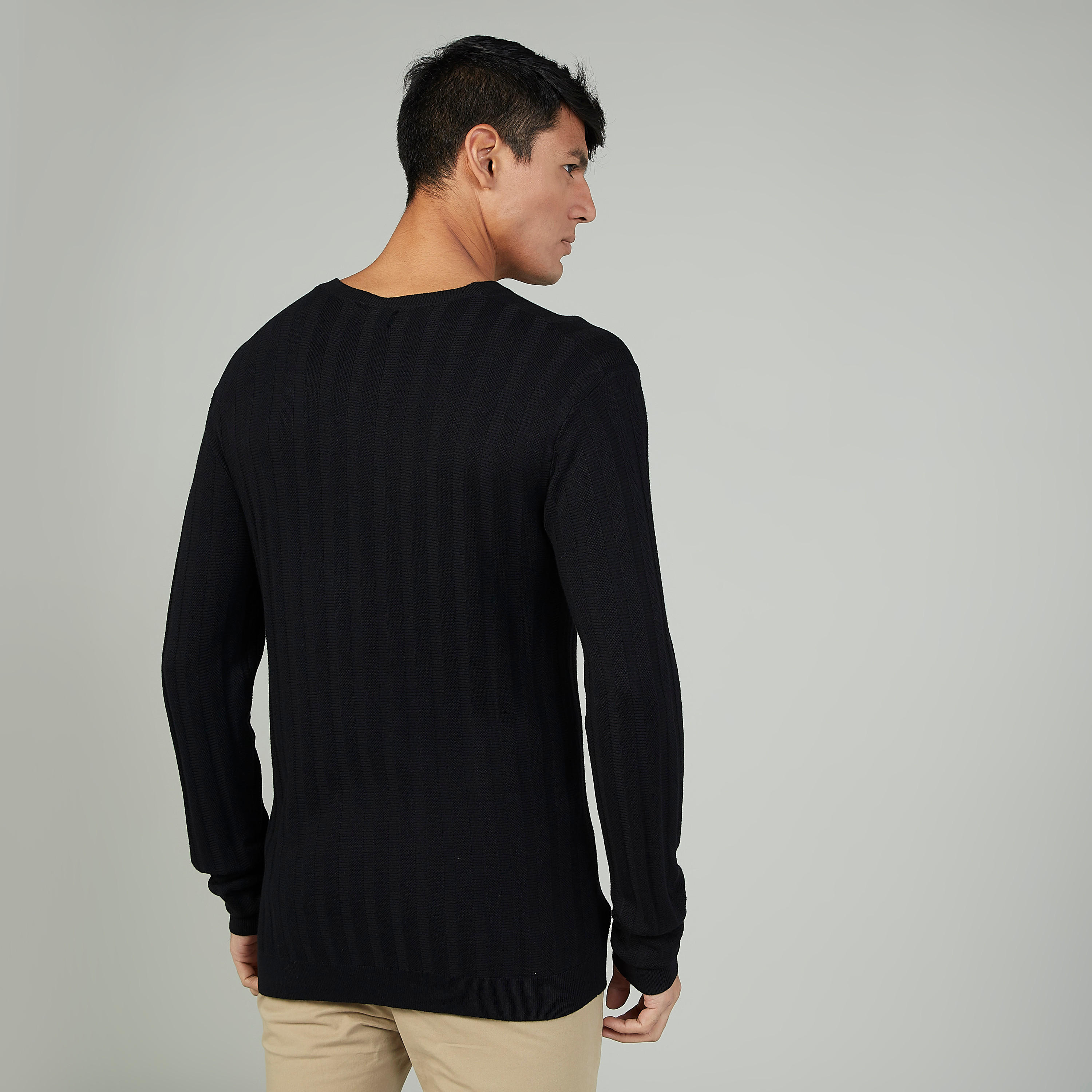 كنزة بارزة الملمس بحواف مضلّعة-men-clothing-sweatersandpullovers-image-4