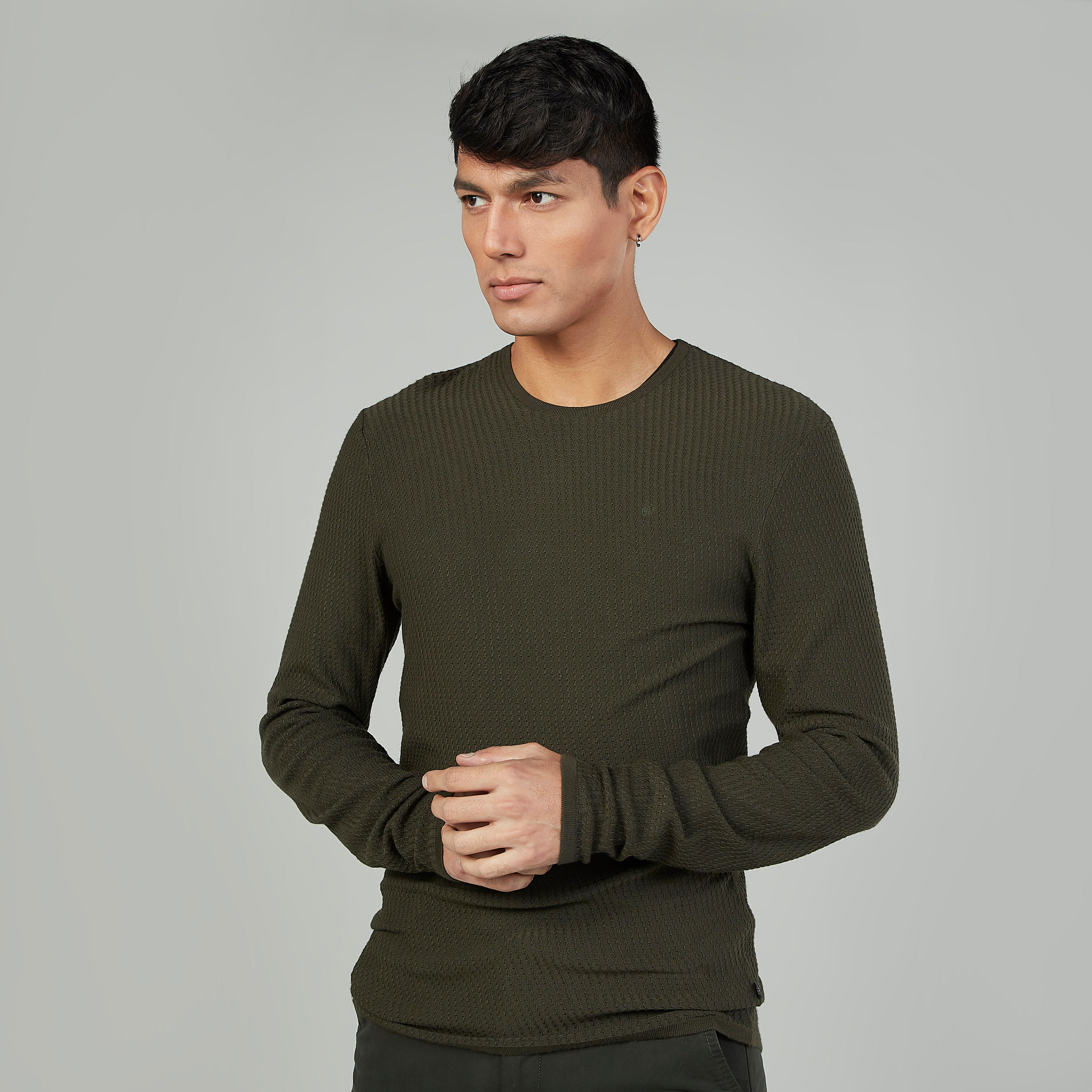 كنزة بارزة الملمس بأكمام طويلة-men-clothing-sweatersandpullovers-image-1