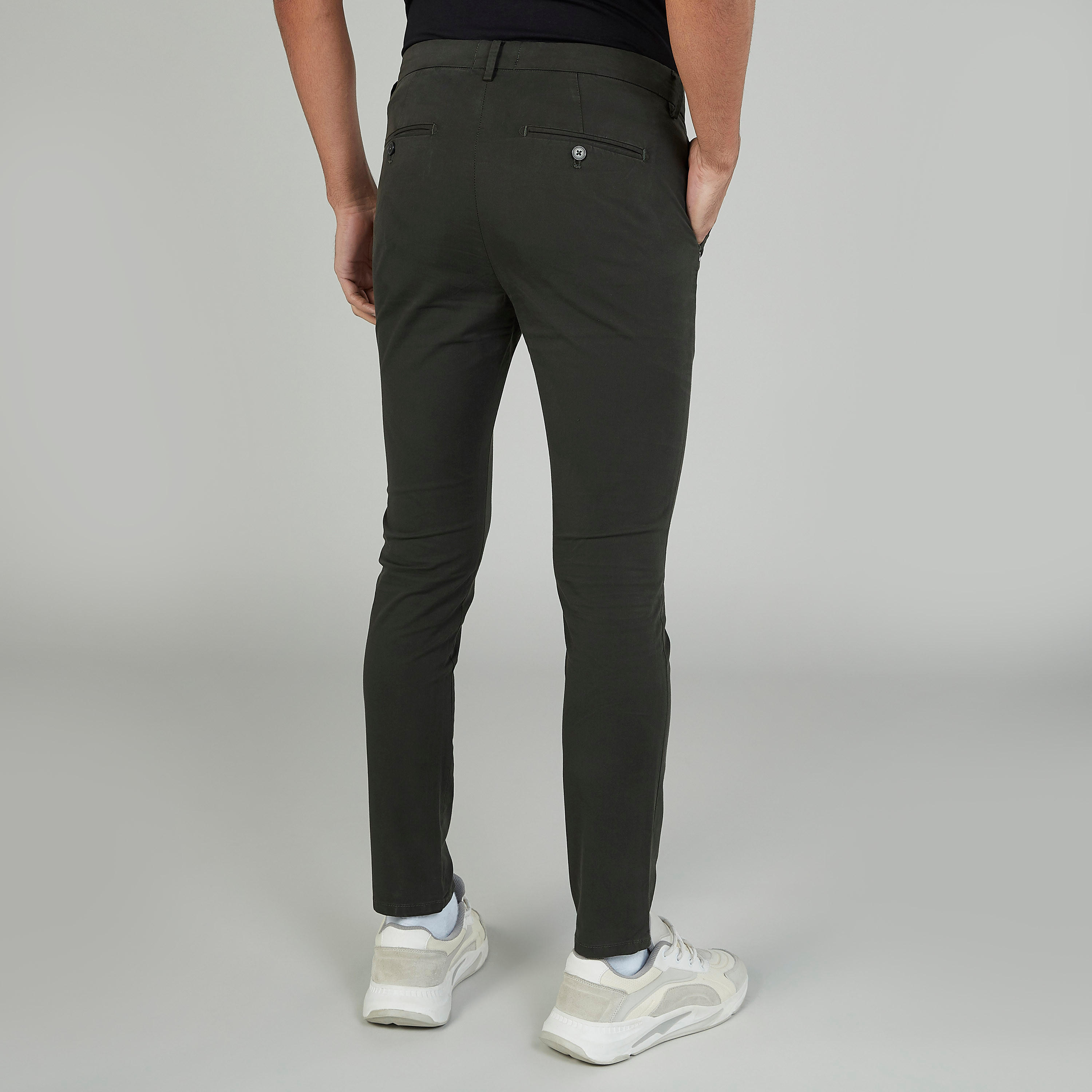 بنطلون شينو سادة بجيوب وعراوي-men-clothing-bottoms-trousersandchinos-trousers-image-4