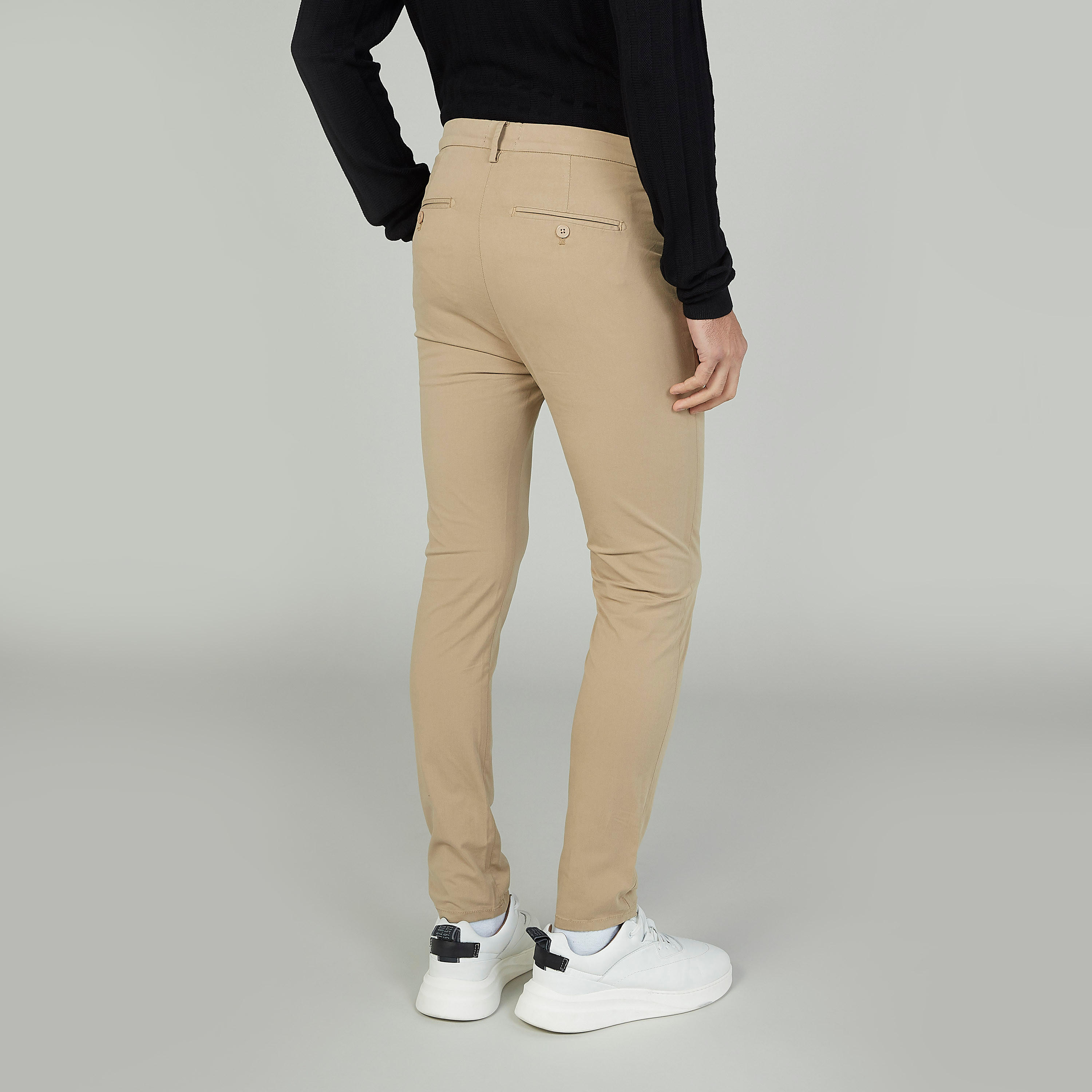 بنطلون شينو سادة بجيوب وعراوي-men-clothing-bottoms-trousersandchinos-trousers-image-5