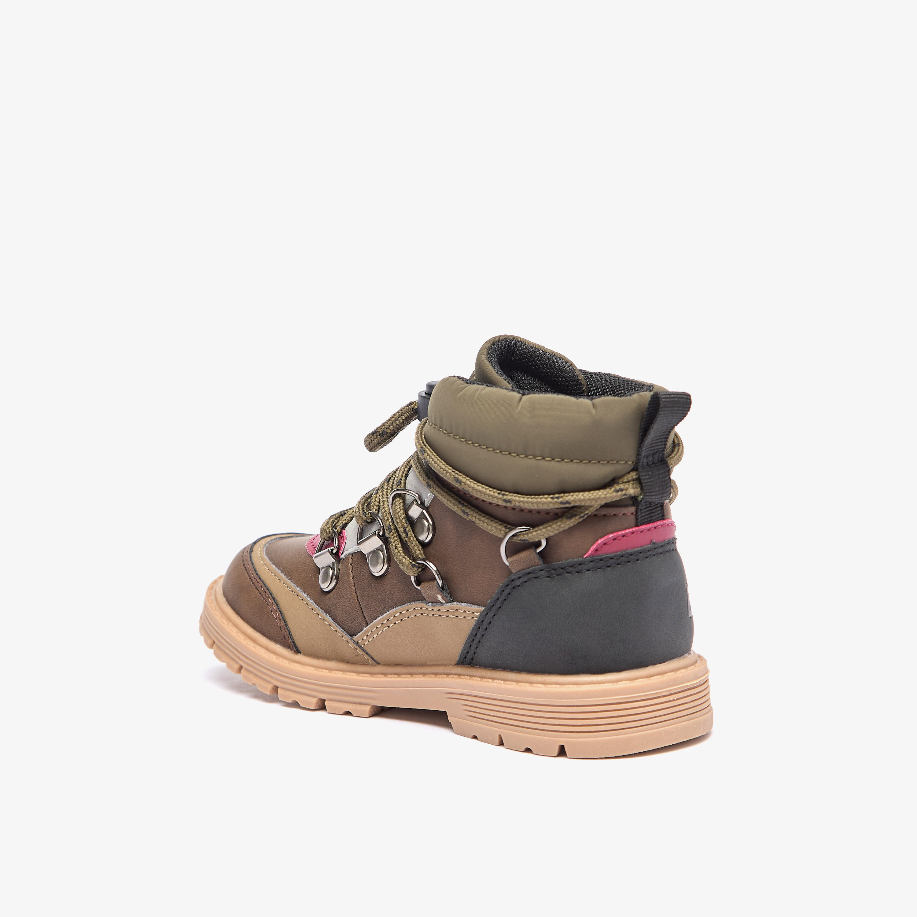 Lee Cooper Boys' Panelled Low Ankle Boots with Adjustable Cord Lock Closure-boys-shoes-boots-image-2