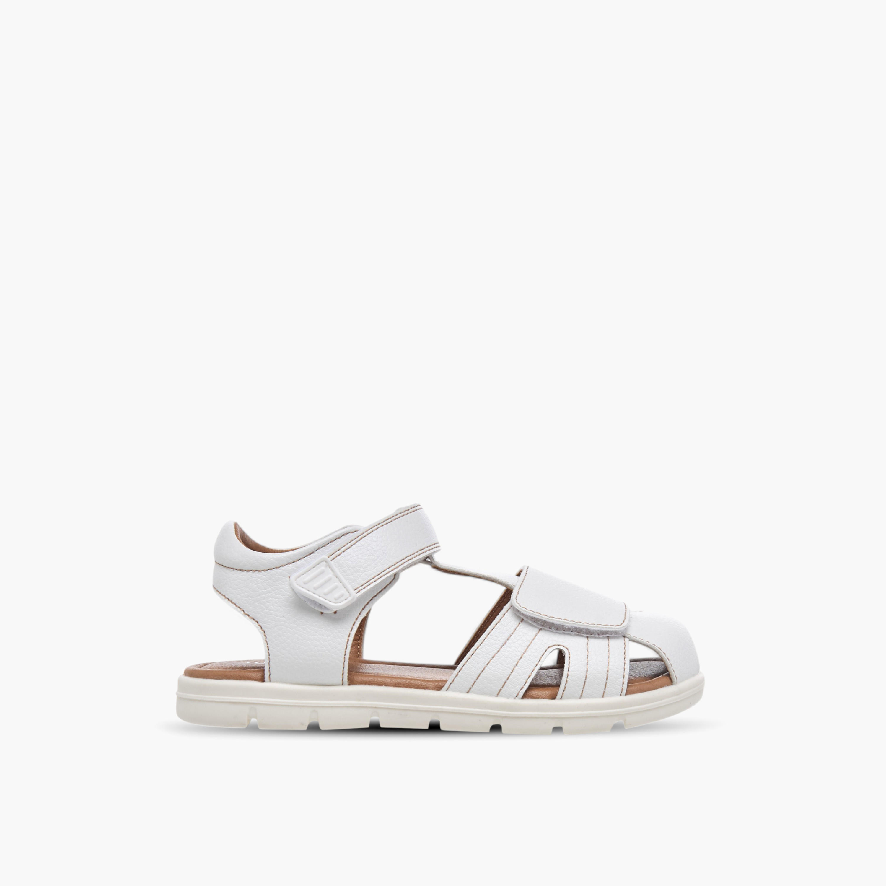 Juniors Stitch Detail Fisherman Sandals with Hook and Loop Closure-boys-shoes-sandals-image-2