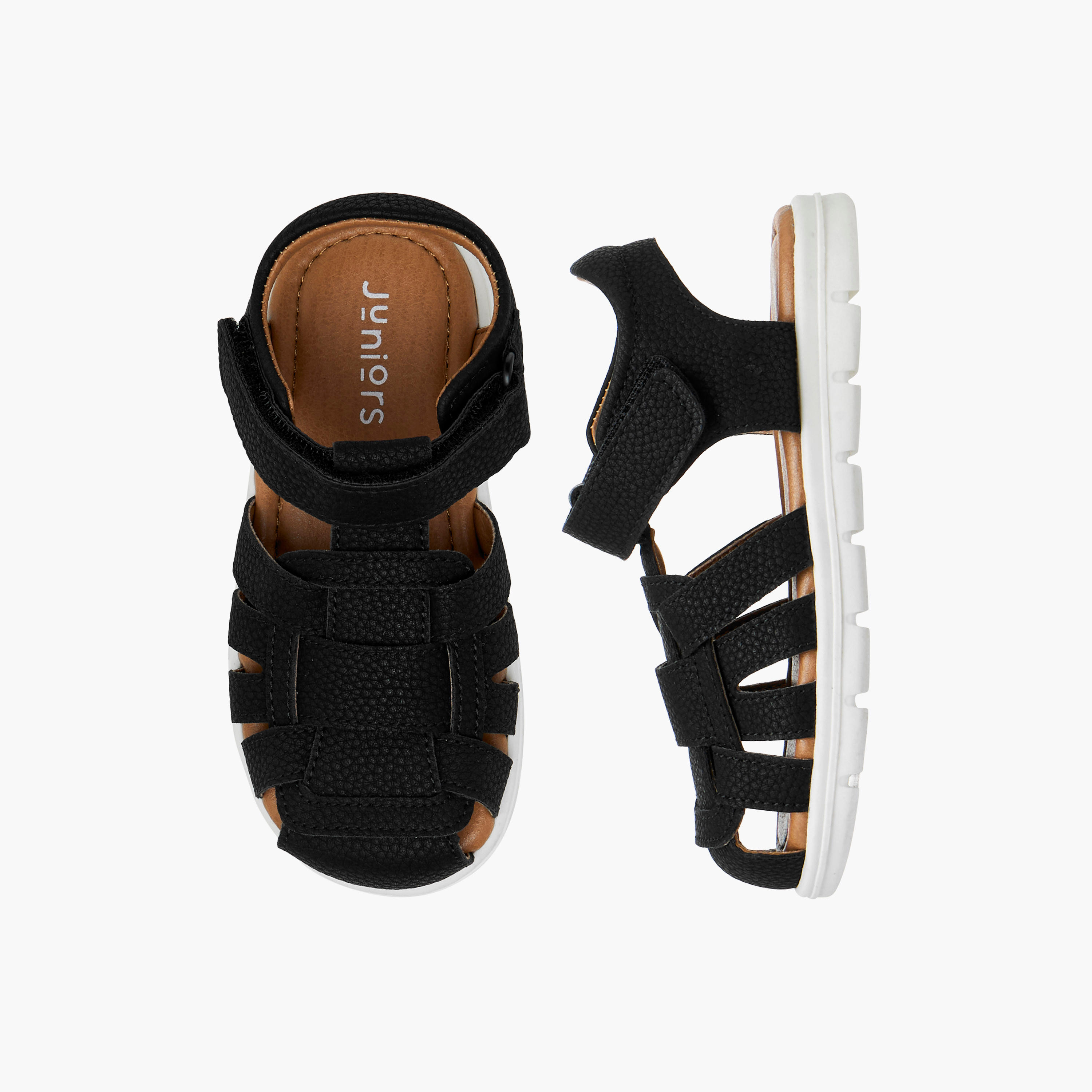 Juniors Fisherman Sandals with Hook and Loop Closure-boys-shoes-sandals-image-1