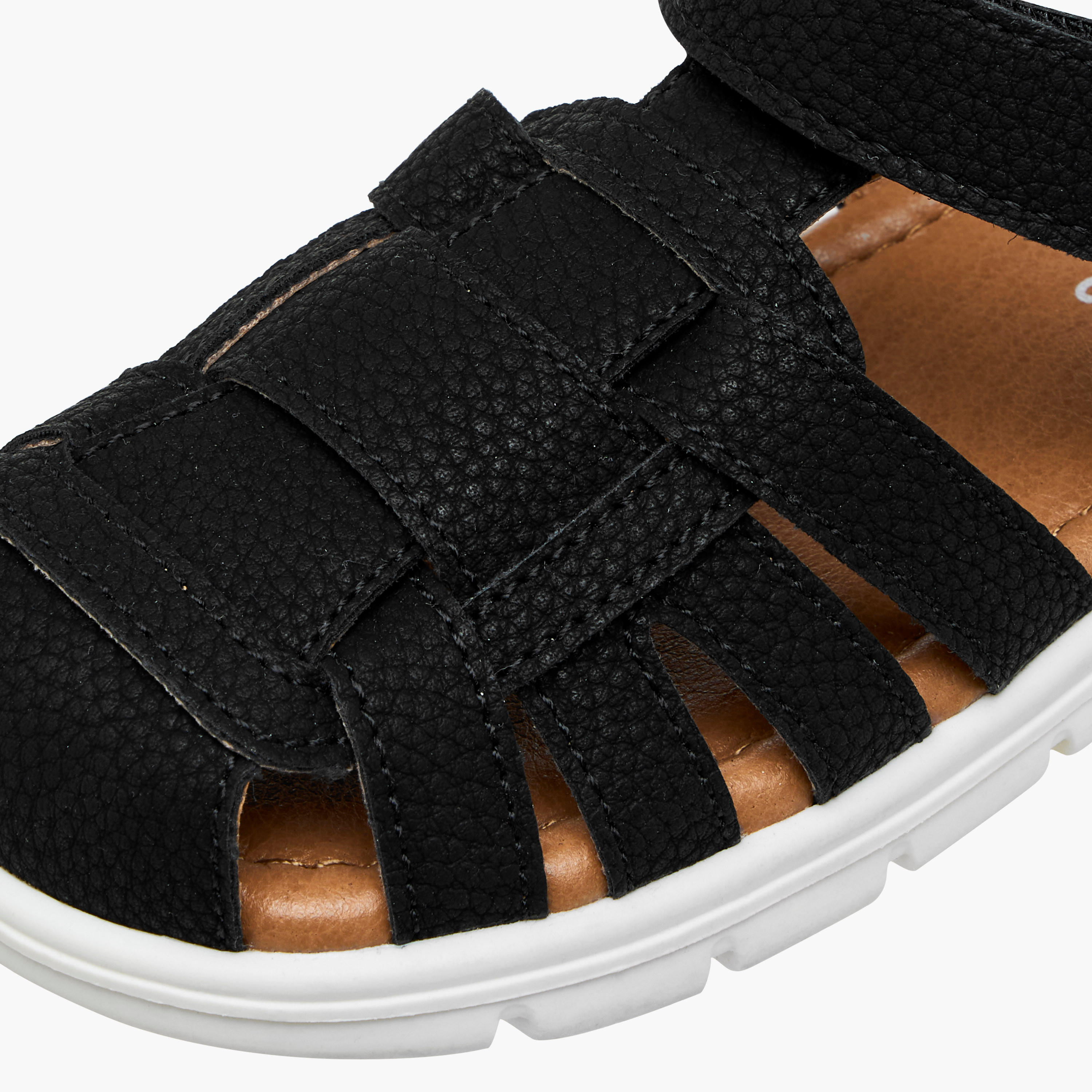 Juniors Fisherman Sandals with Hook and Loop Closure-boys-shoes-sandals-image-4