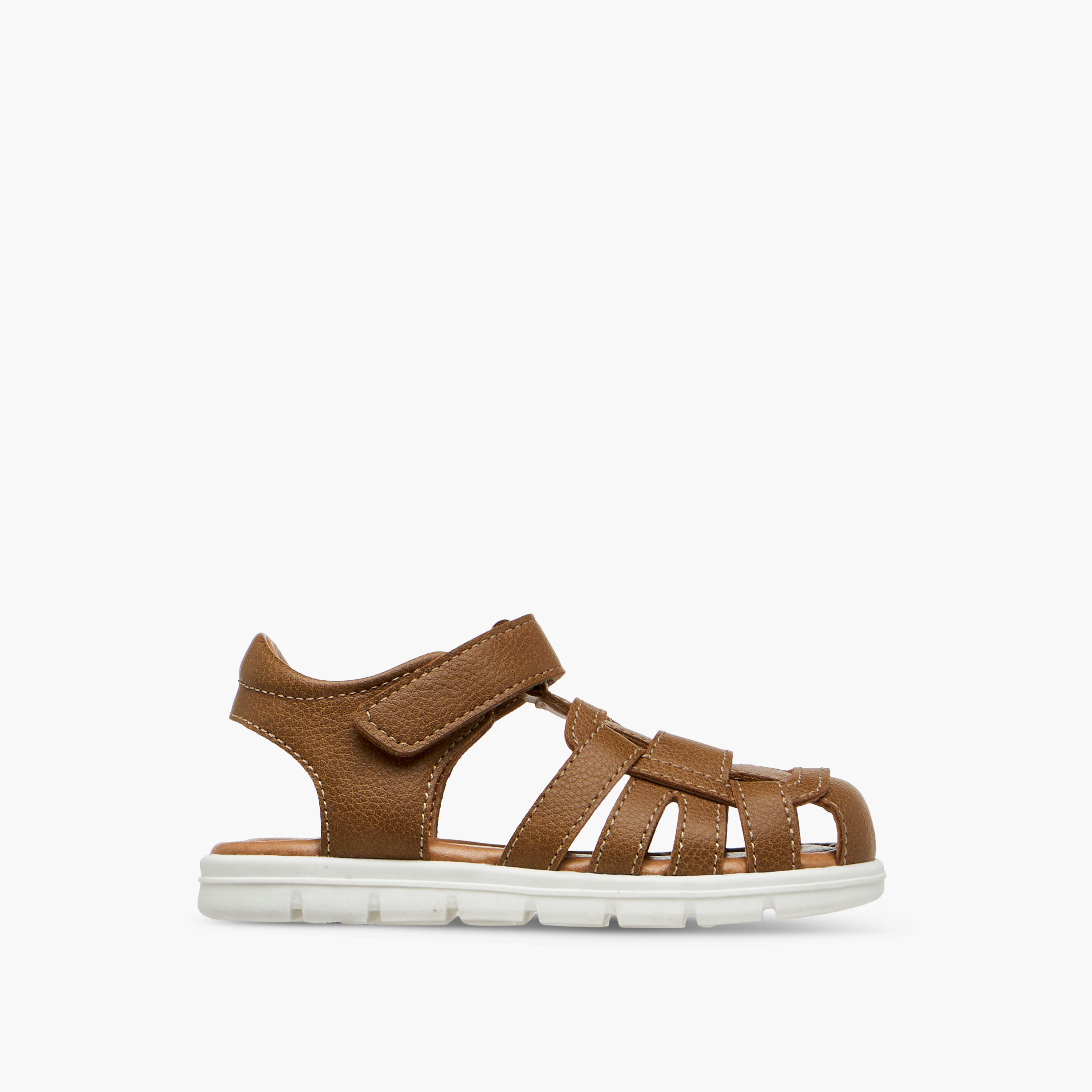 Juniors Fisherman Sandals with Hook and Loop Closure-boys-shoes-sandals-image-3
