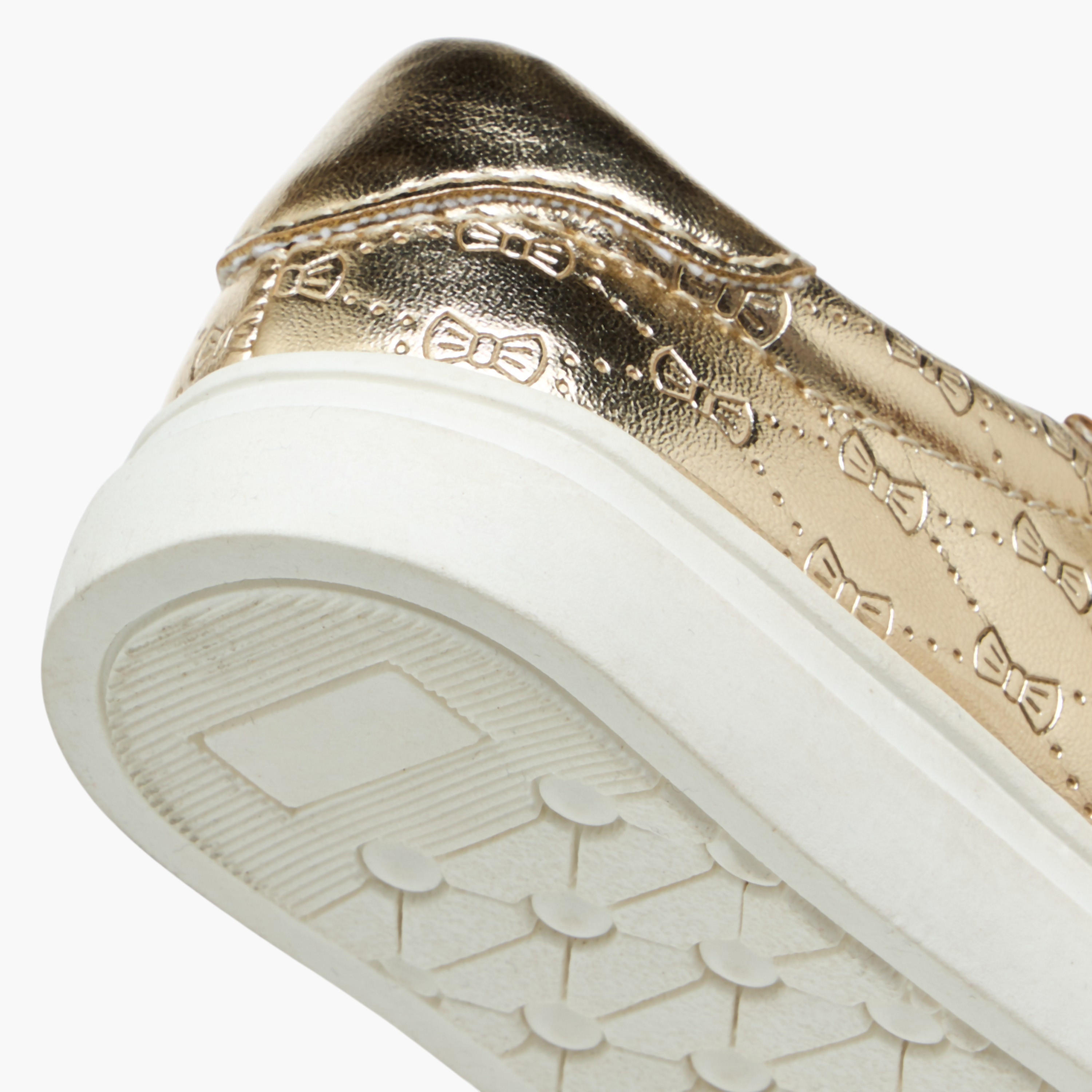 Barefeet Bow Accent Sneakers with Hook and Loop Closure-girls-shoes-sneakers-image-5