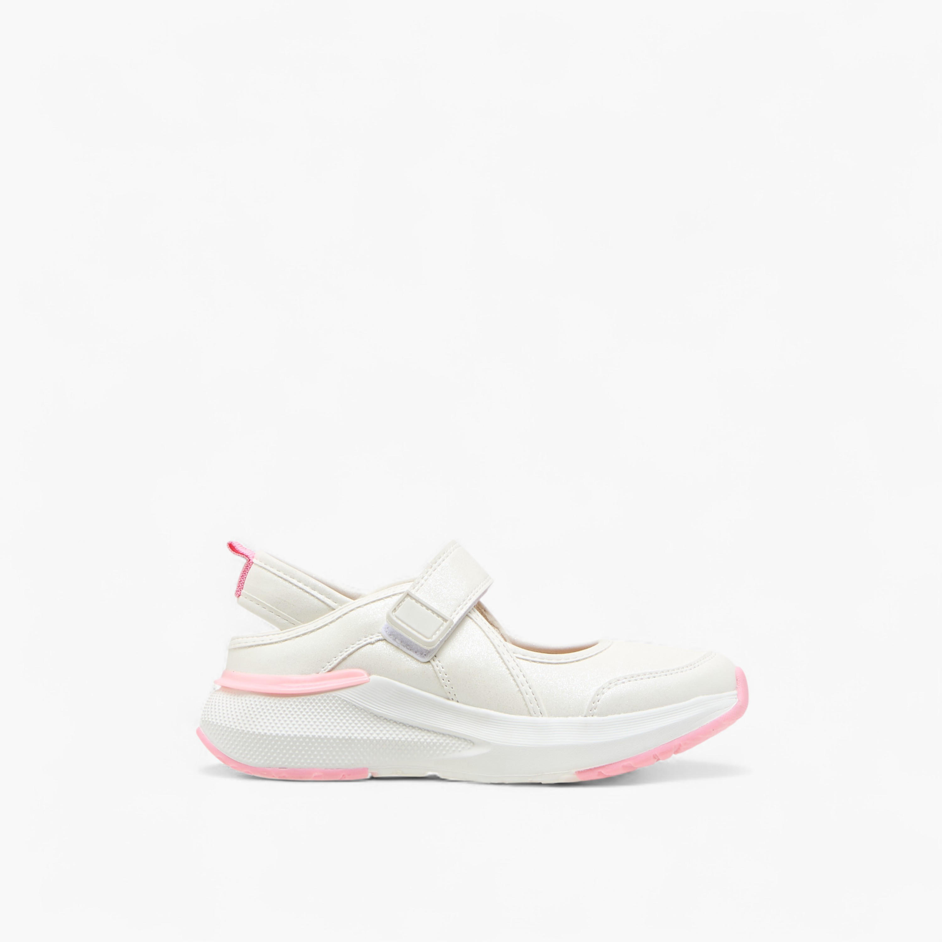Little Missy Panelled School Shoes with Hook and Loop Closure-girls-shoes-schoolshoes-image-3