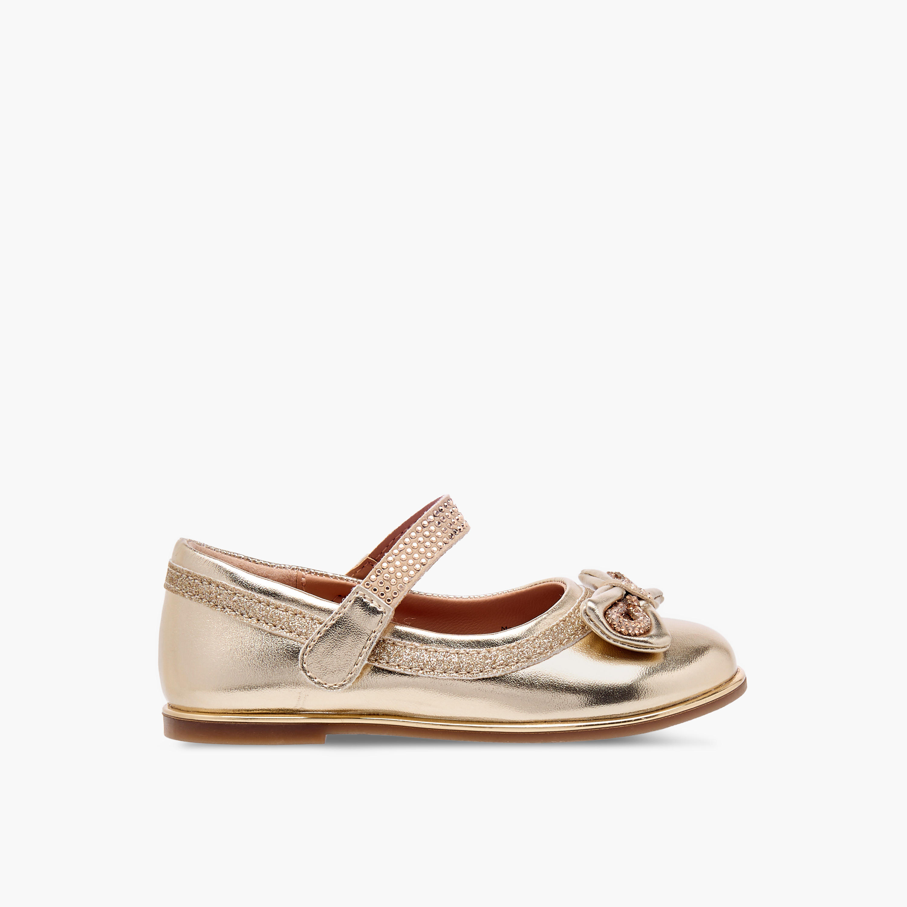 Barefeet Bow Embellished Mary Jane Shoes with Hook and Loop Closure-girls-shoes-maryjanes-image-3