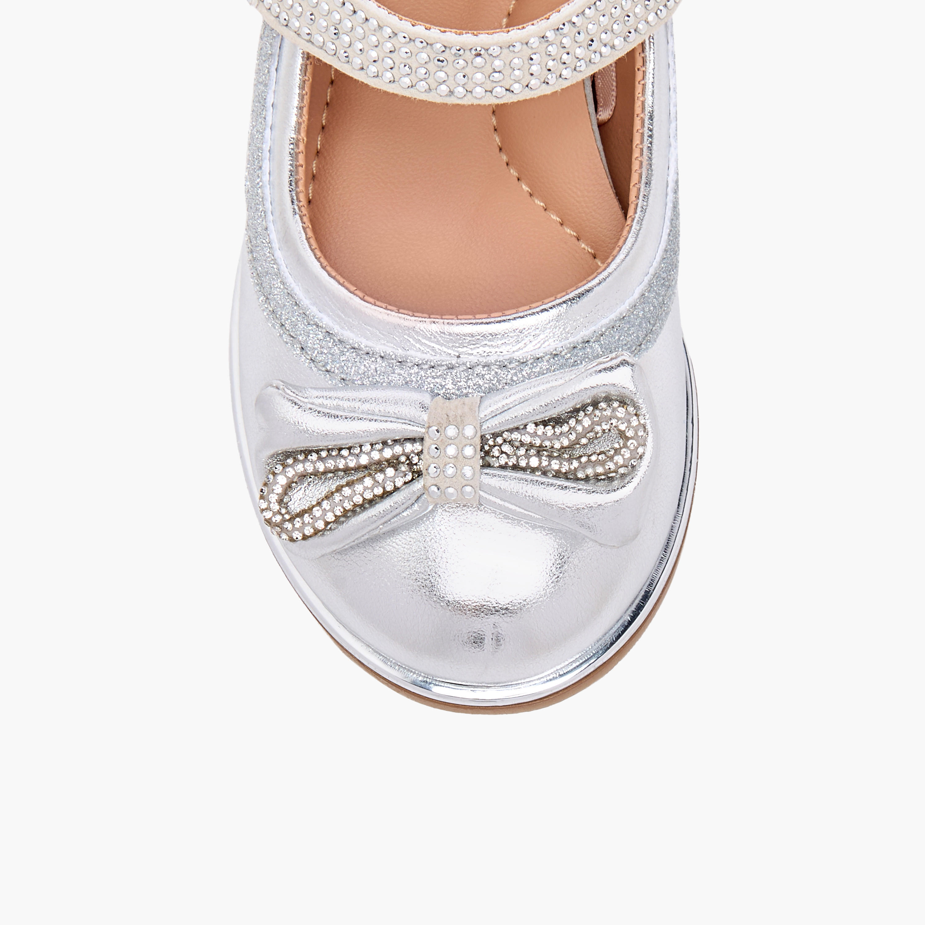 Barefeet Bow Embellished Mary Jane Shoes with Hook and Loop Closure-girls-shoes-maryjanes-image-4
