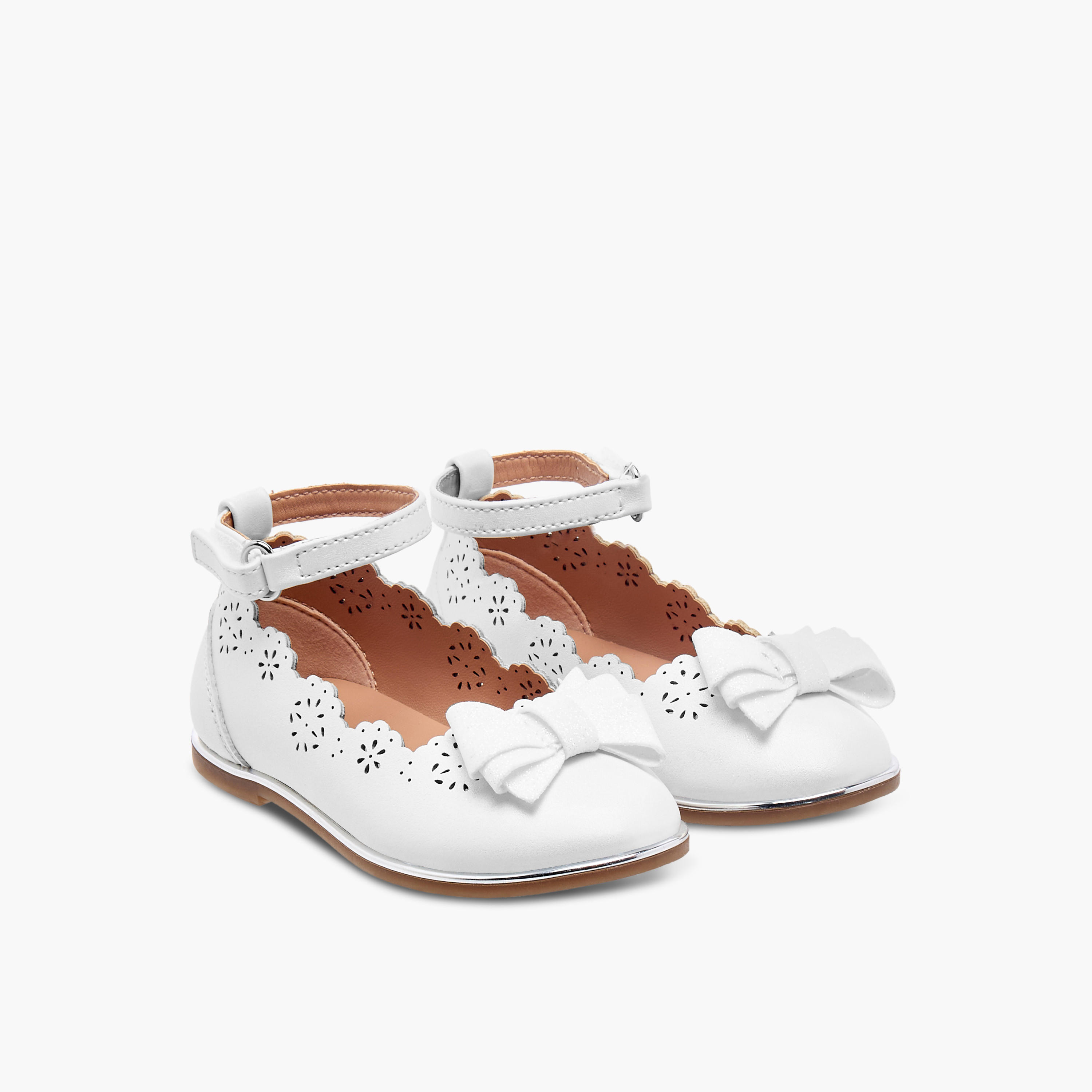Barefeet Laser Cut Mary Jane Shoes with Scallop Detail-girls-shoes-maryjanes-image-1