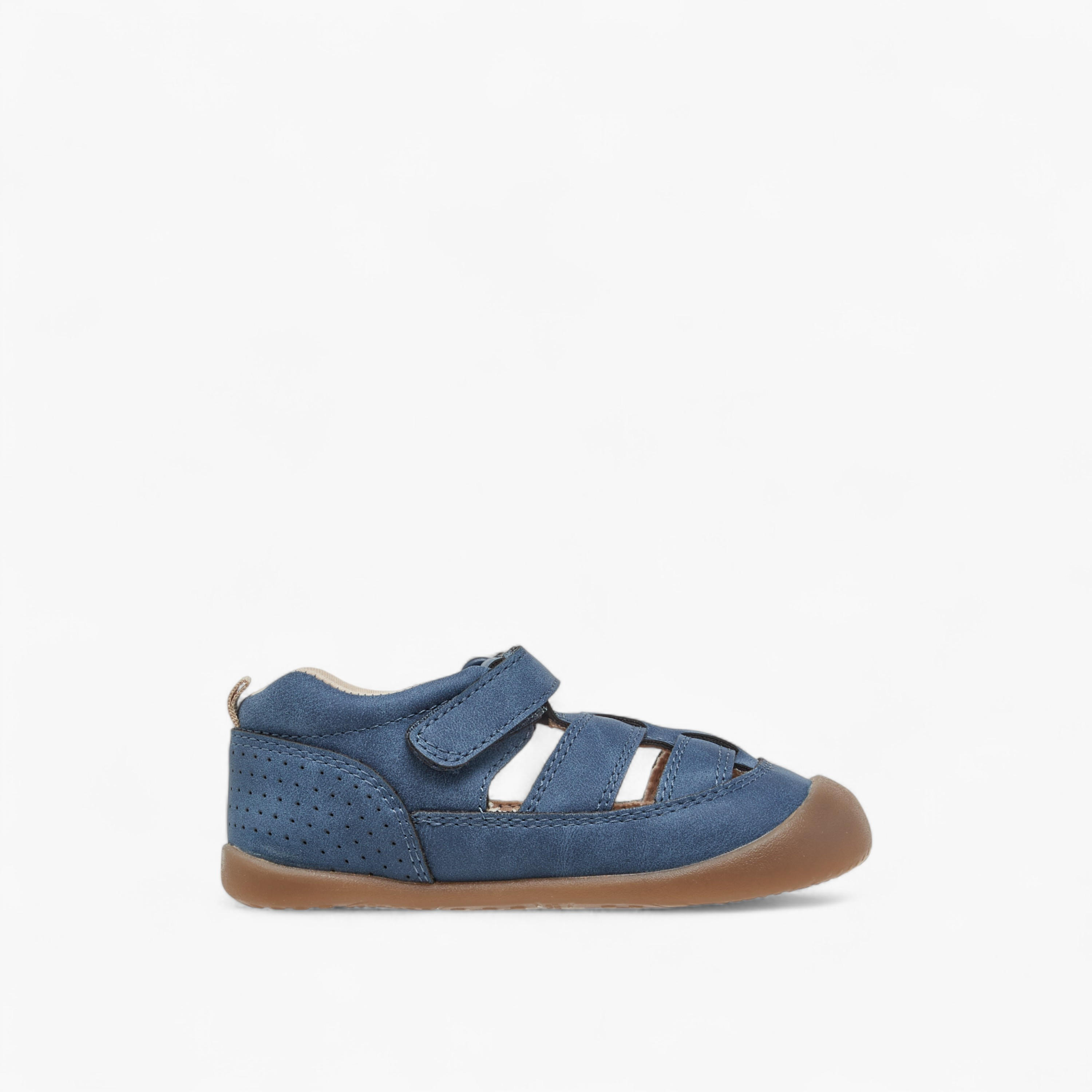 Barefeet Panelled Sandals with Hook and Loop Closure-boys-shoes-sandals-image-3