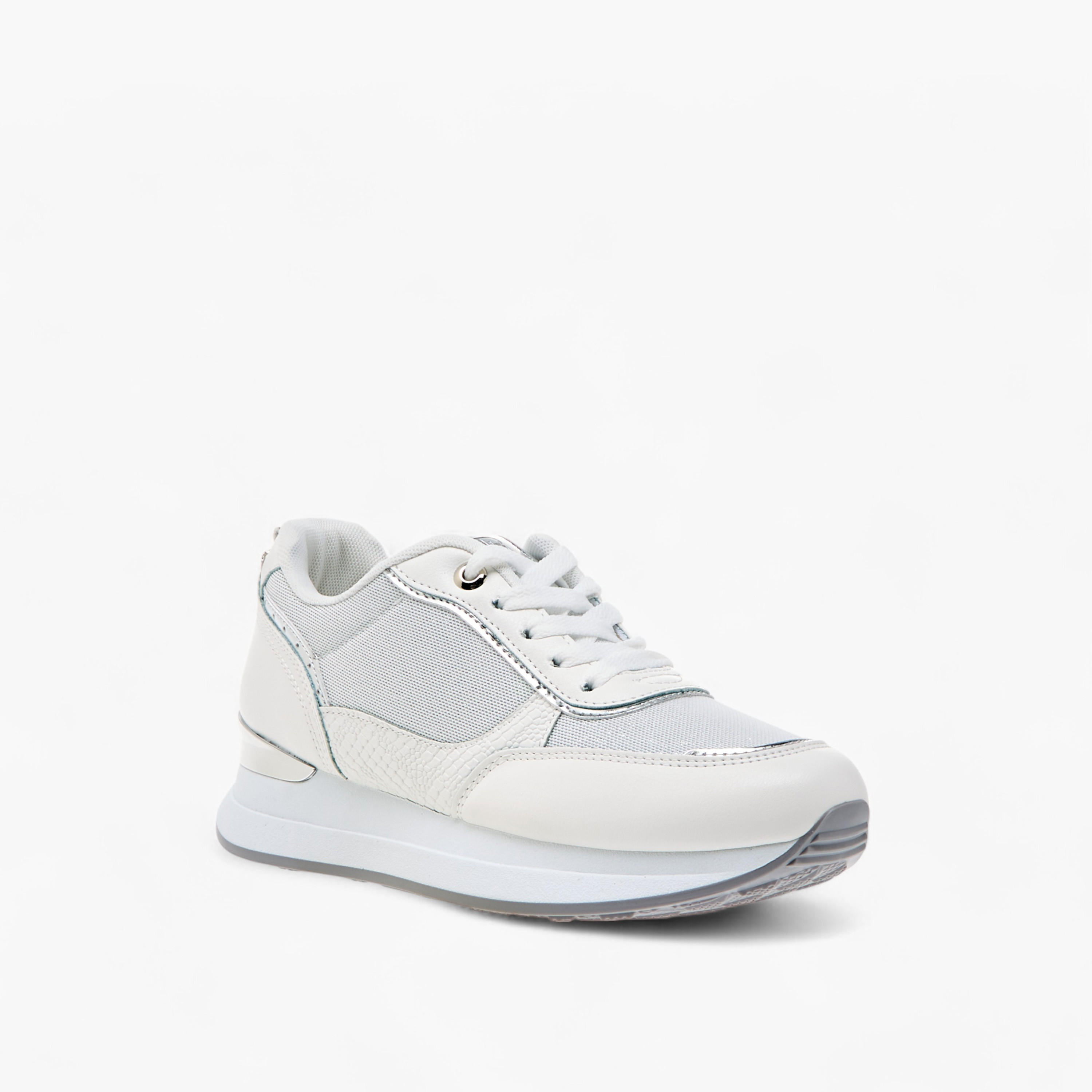 Flora Bella Panelled Sneakers with Lace-Up Closure-women-shoes-sneakers-image-2